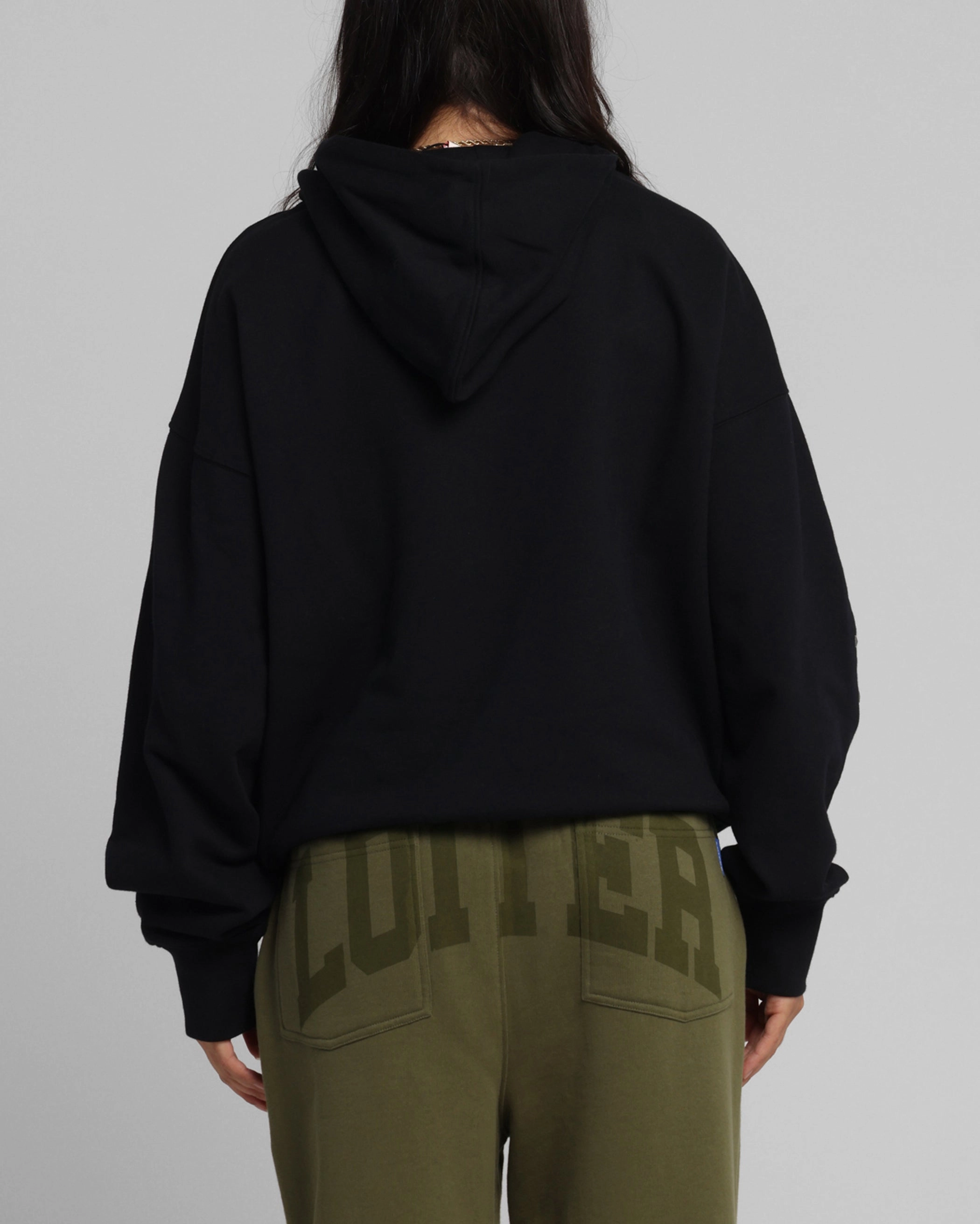 Warm Outfit Bactrian camel like Loiter Bike Hoodie Black