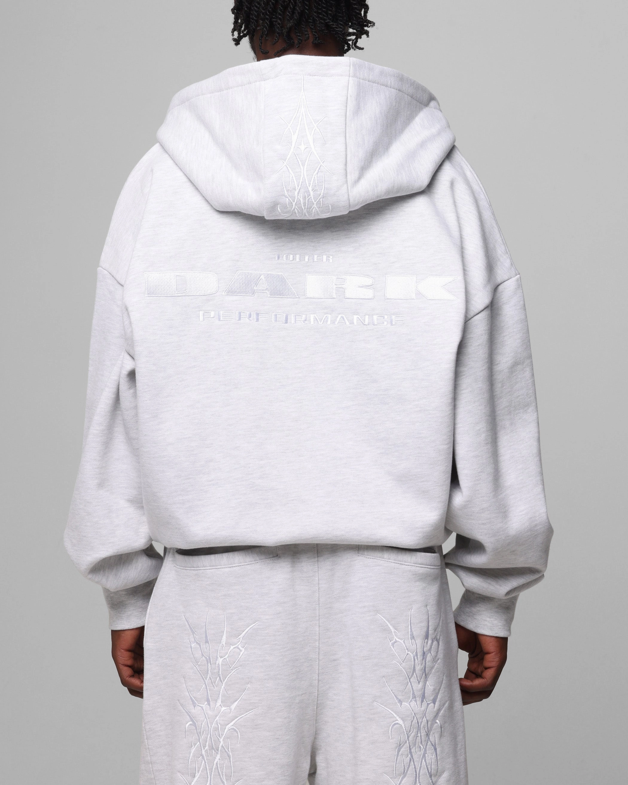 Loiter Blood Born Zip Hoodie Grey Marle Golf Apparel Costume like