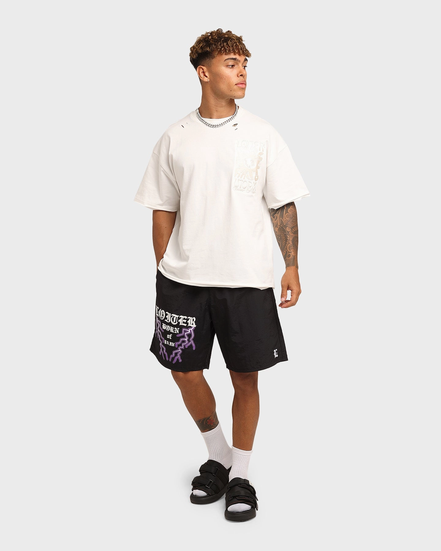 Loiter Born Of Pain Shorts Black NonSlipGrip