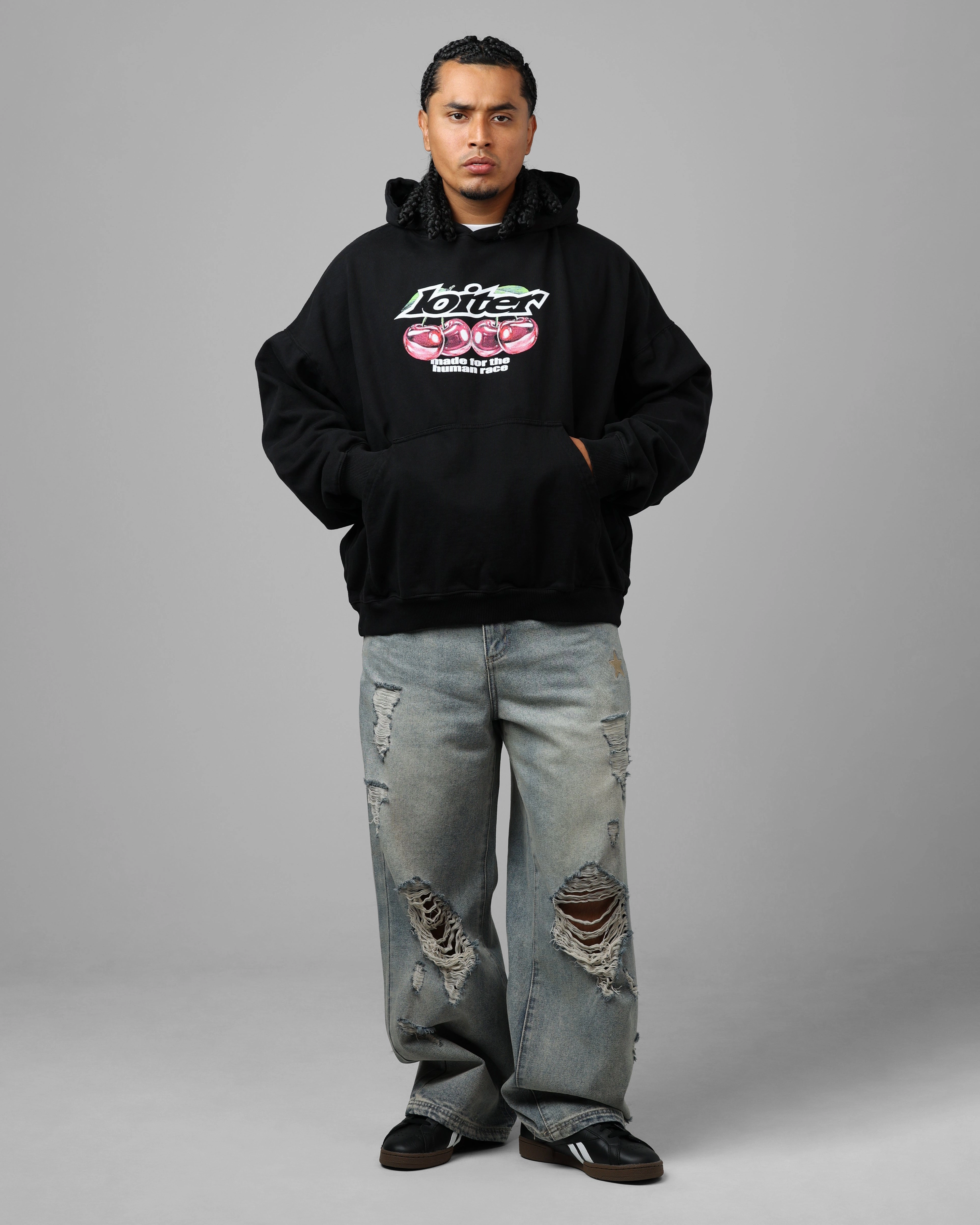 Loiter Cherry Pick Hoodie Black vintage