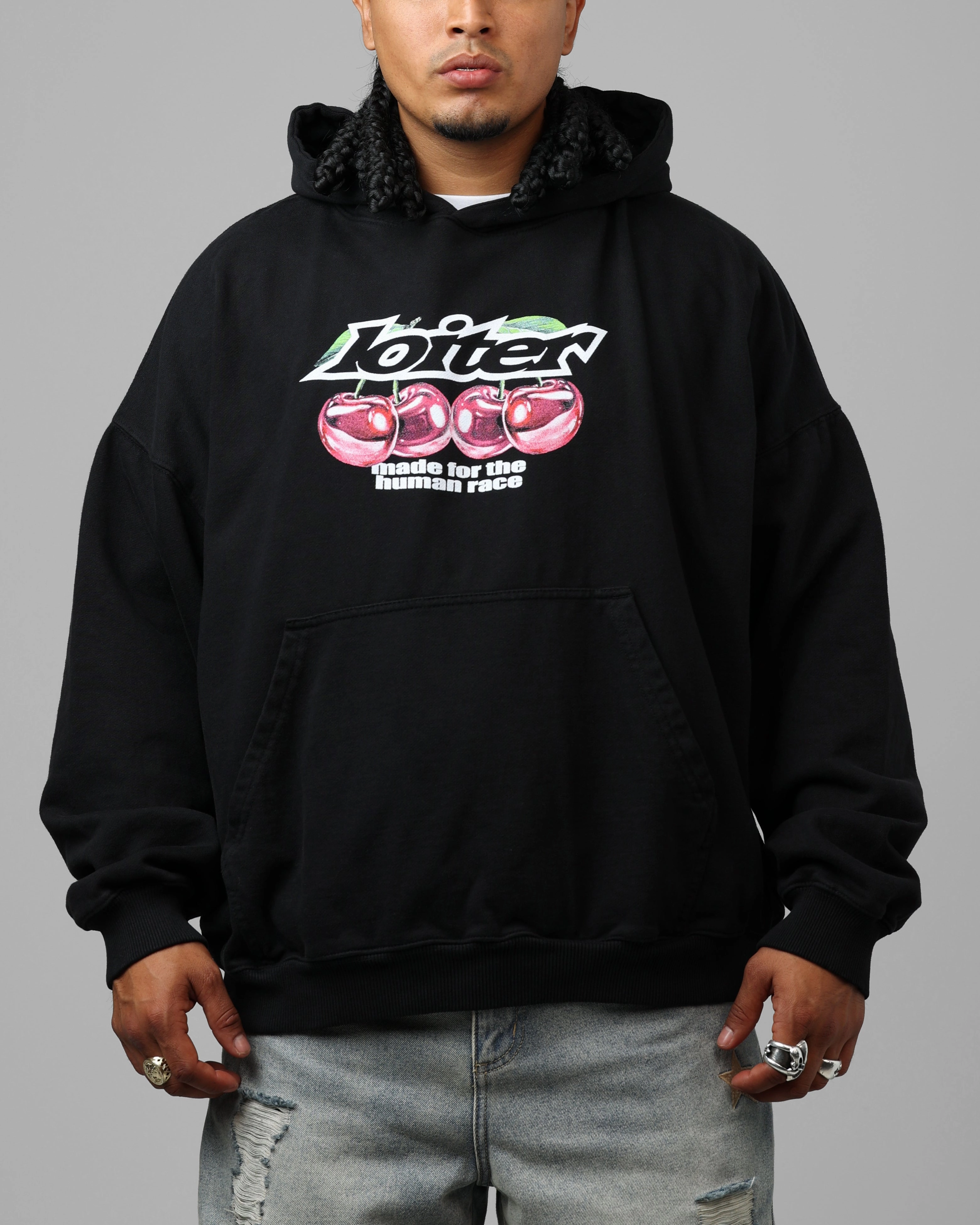 Loiter Cherry Pick Hoodie Black Travel Essential
