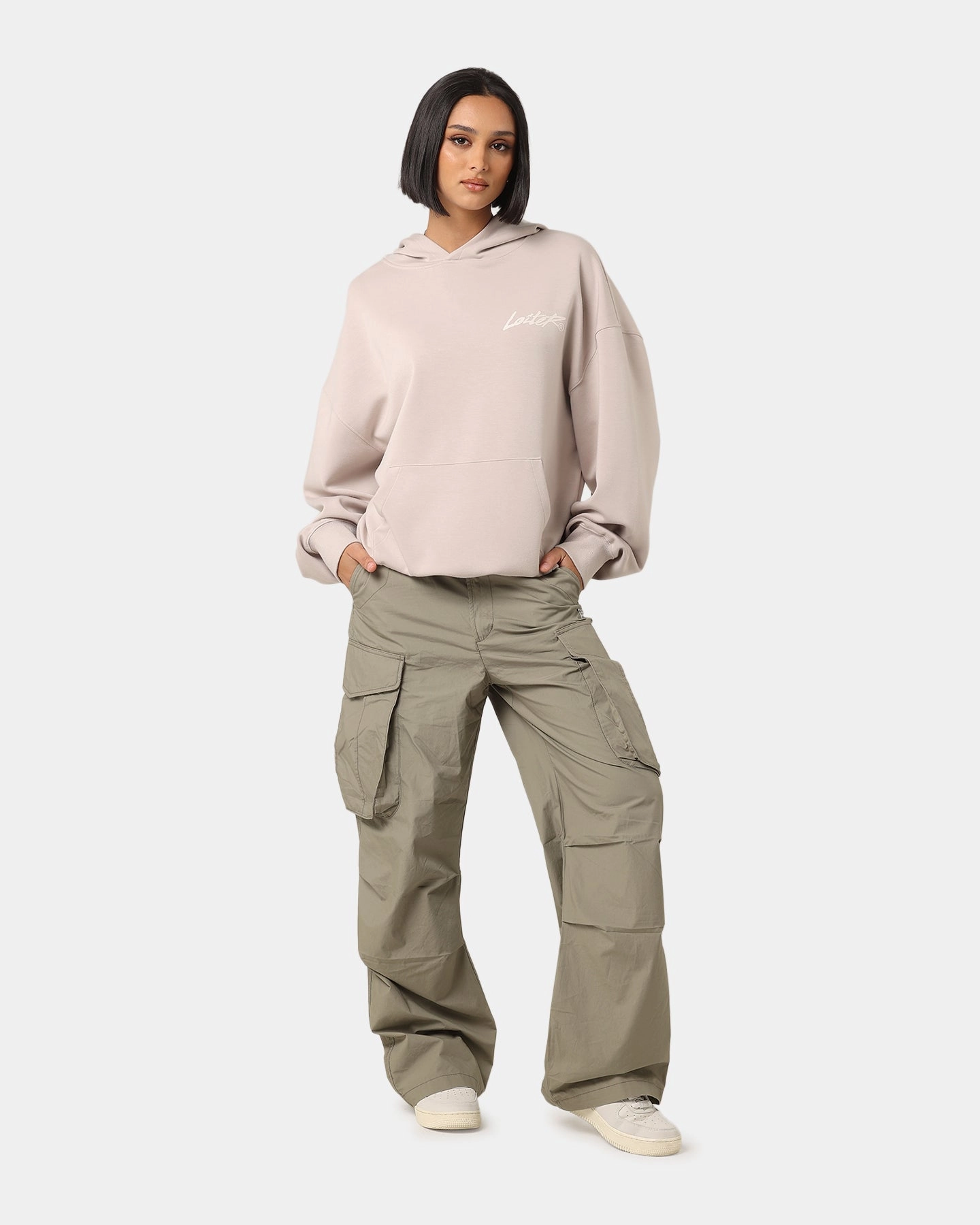 Loop Fastened Hood Summer Wear Loiter Chroma Premium Hoodie Tan