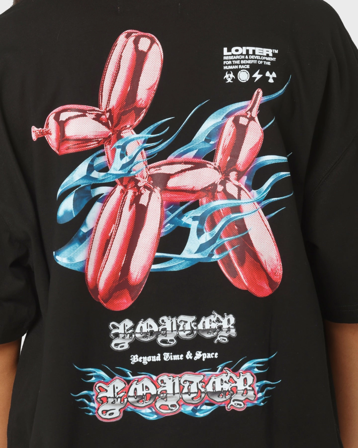 Loiter Chroma T-Shirt Black GarmentDyedTexture Soft Wear