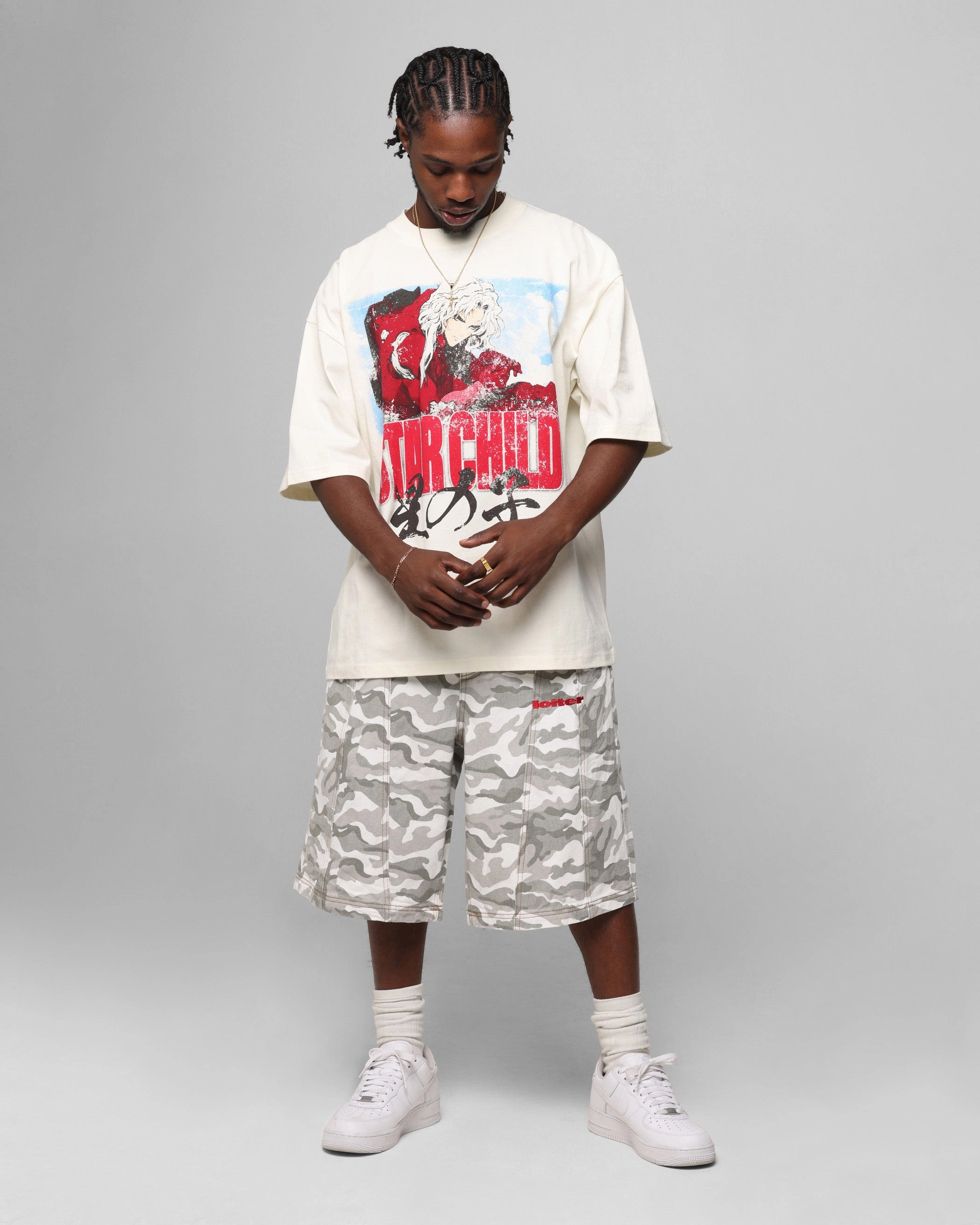 Soft Material Loiter Collateral Panel Jorts Snow Camo