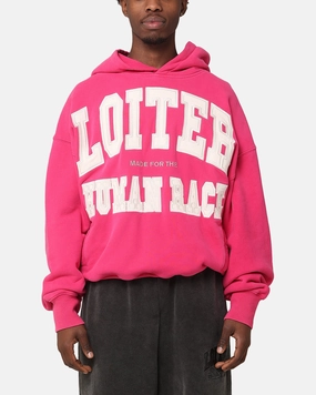 suitable for casual sports bag Loiter College Dropout Hoodie Pink