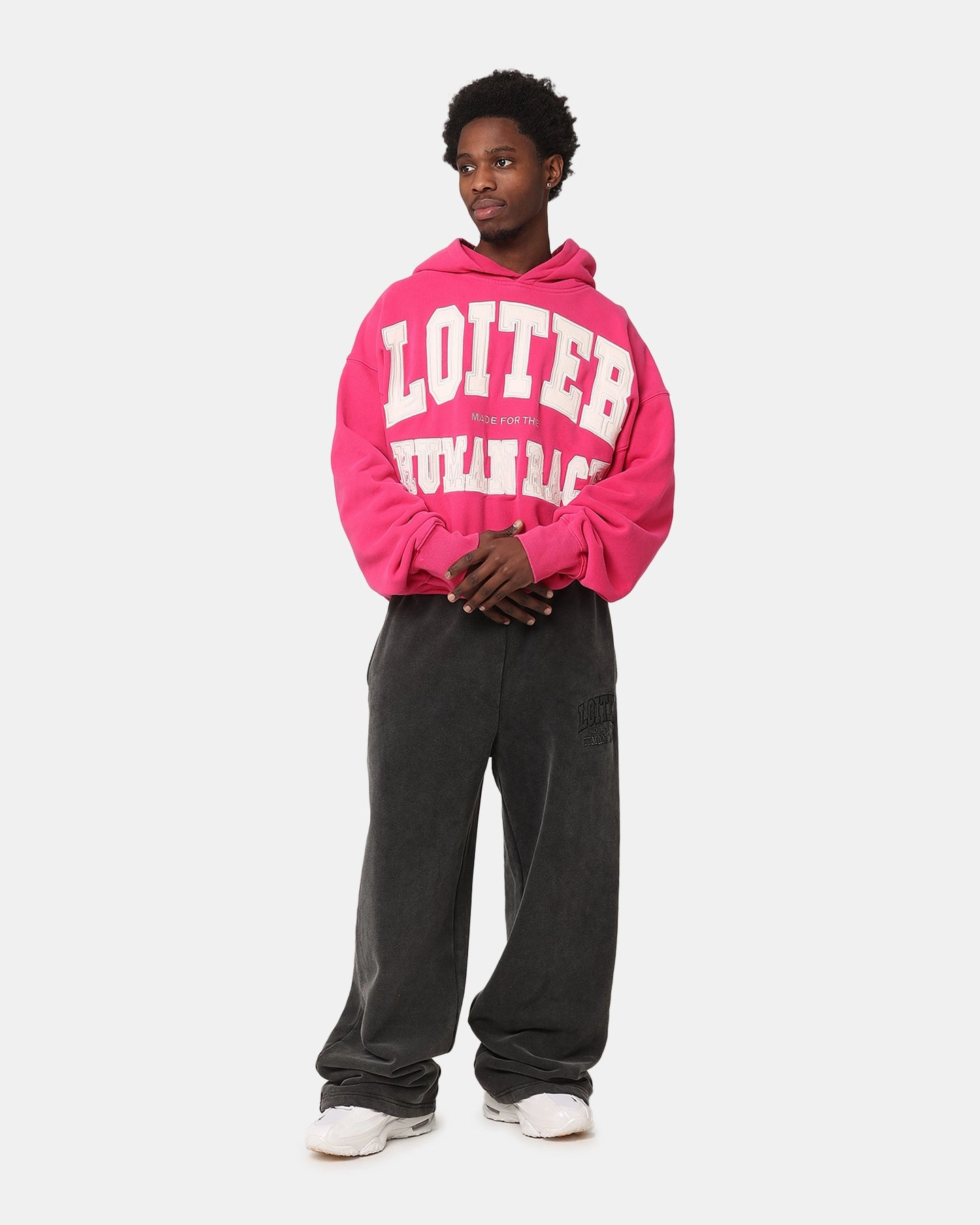 Loiter College Dropout Hoodie Pink hunting