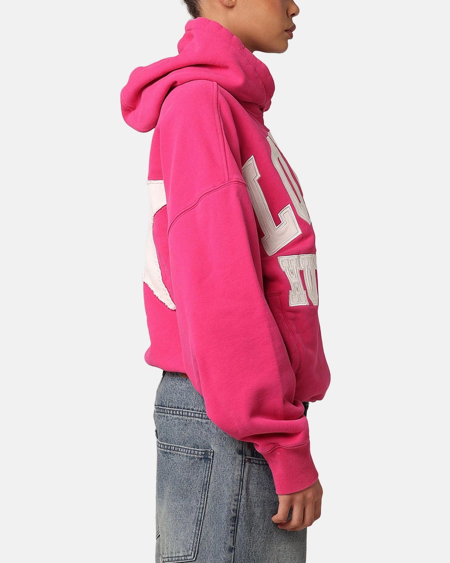 Loiter College Dropout Hoodie Pink Moisture Wicking Liner Versatile Protection