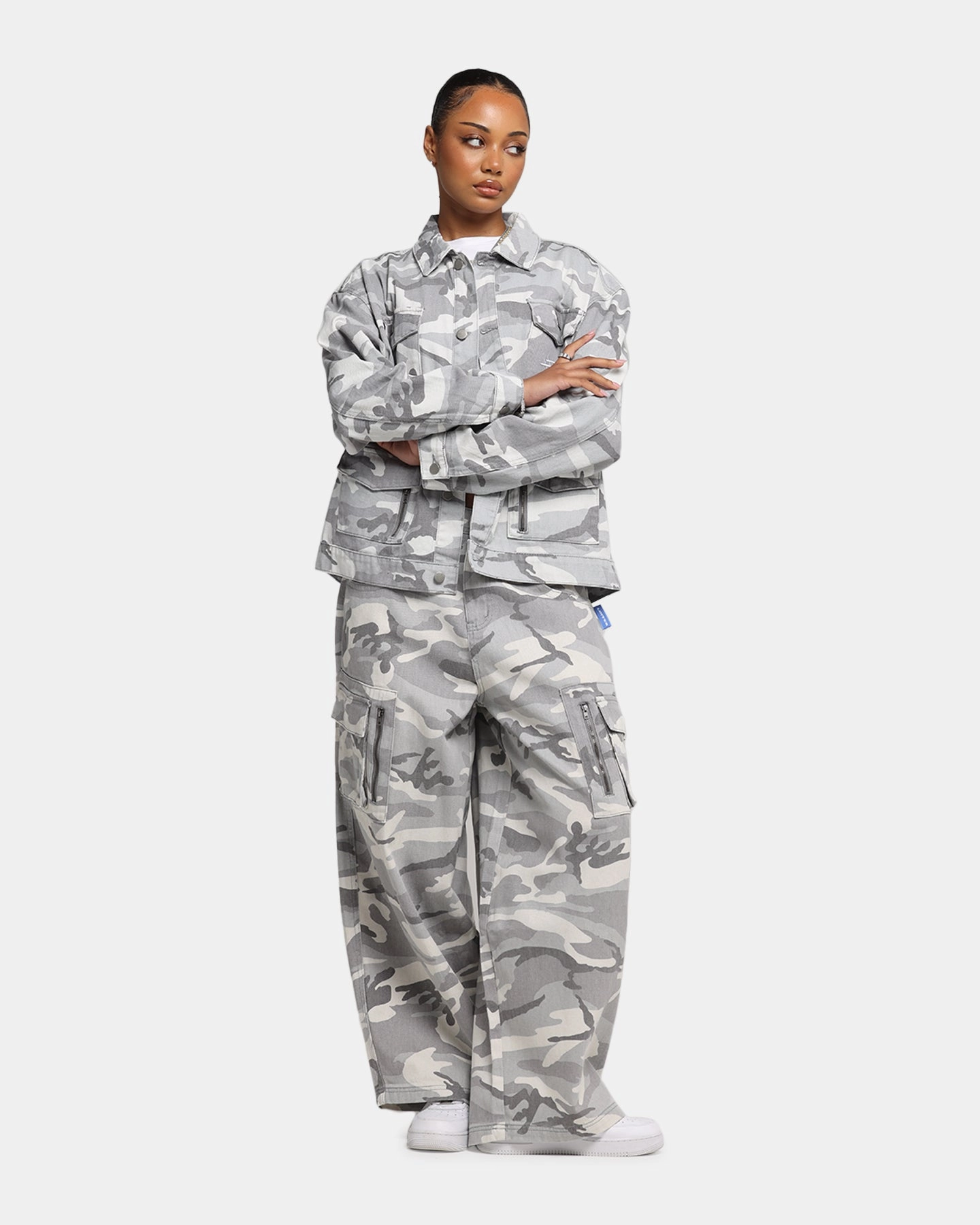 Connection Casual Use Loiter Combat Utility Jacket Snow Camo