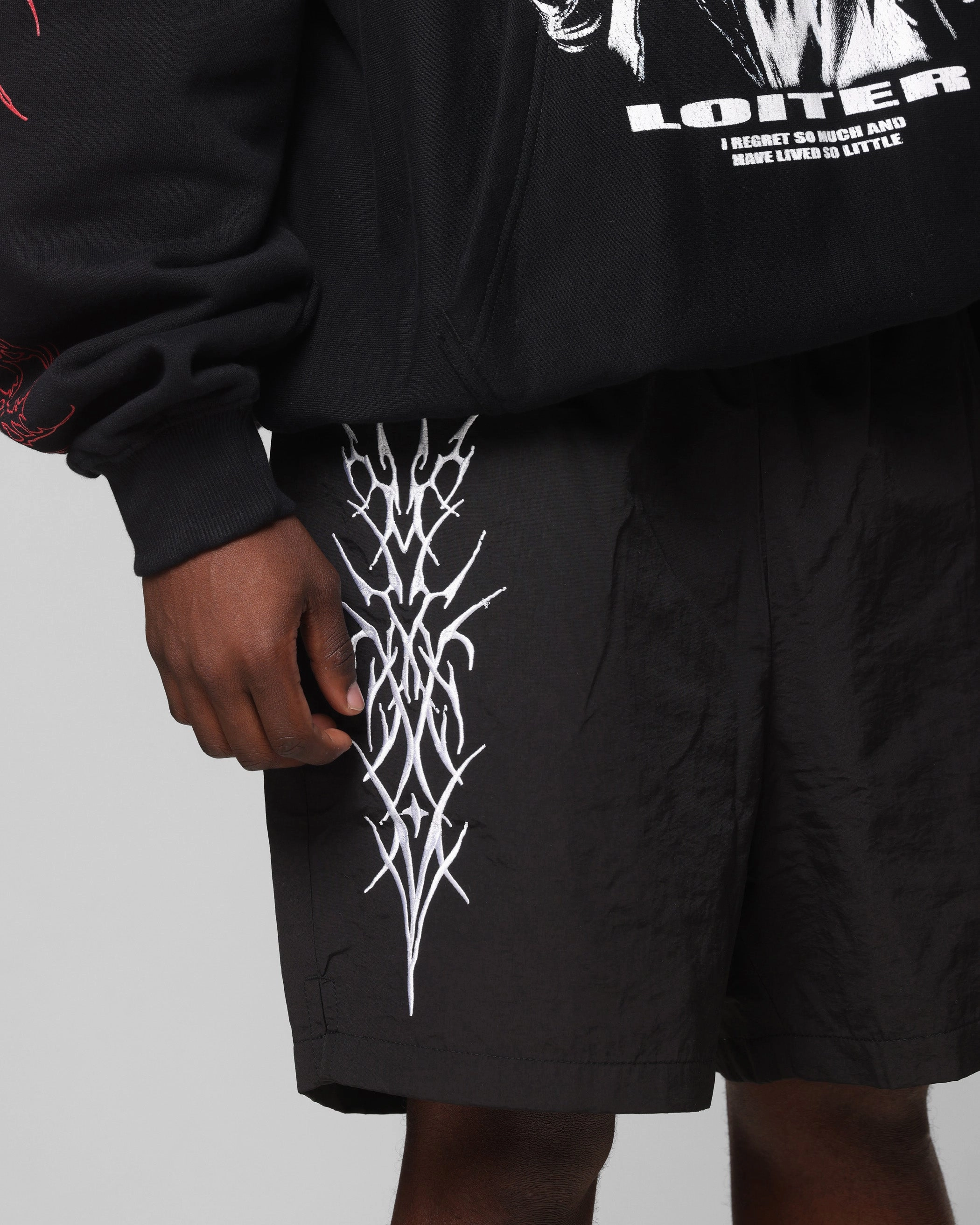 Loiter Cyber Beach Shorts Black men's fashion Streetwear