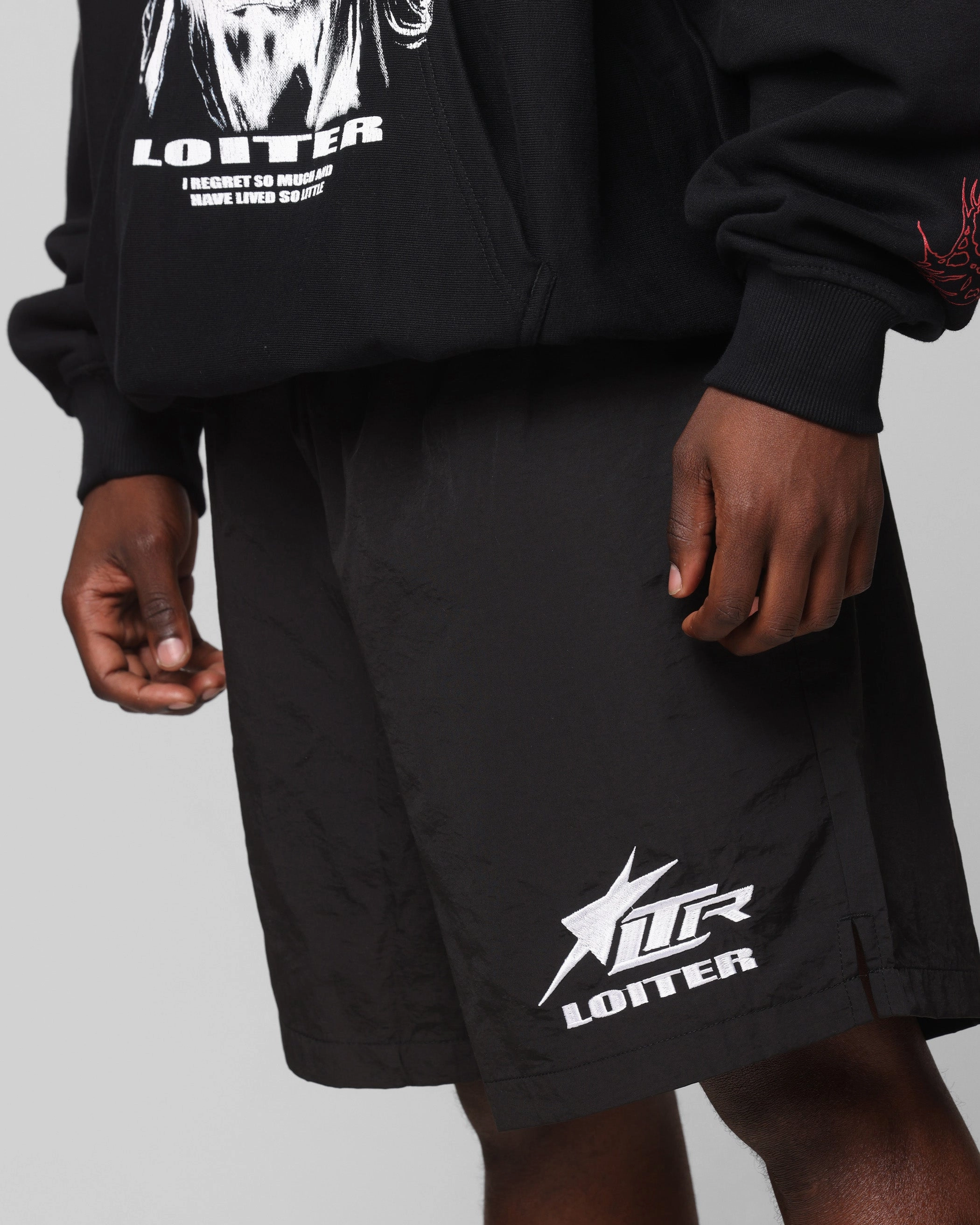 Loiter Cyber Beach Shorts Black warm tones