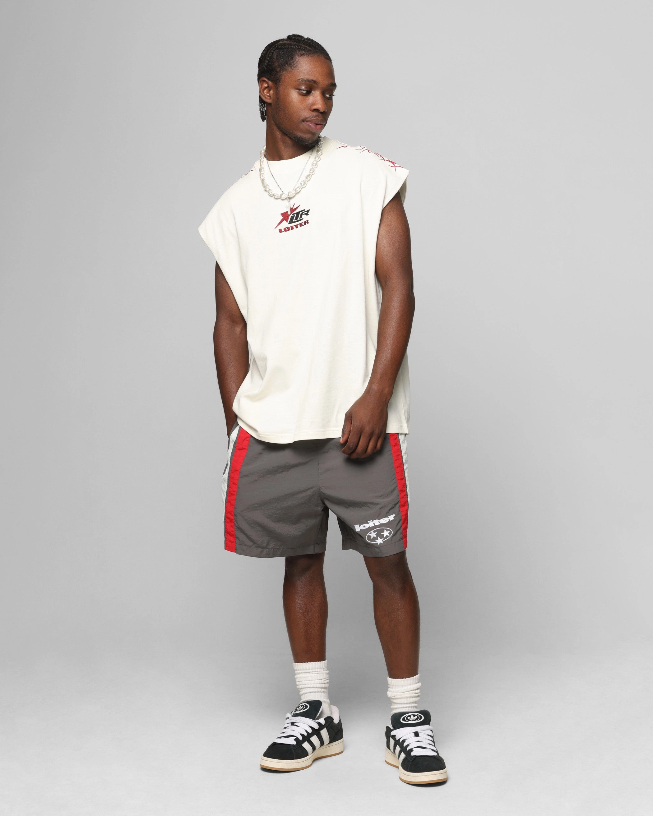 Loiter Cyber Muscle T-Shirt Off White High Quality