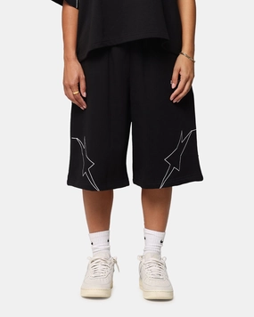 Loiter Dark Performance Fleece Shorts Black Eco Friendly Dye