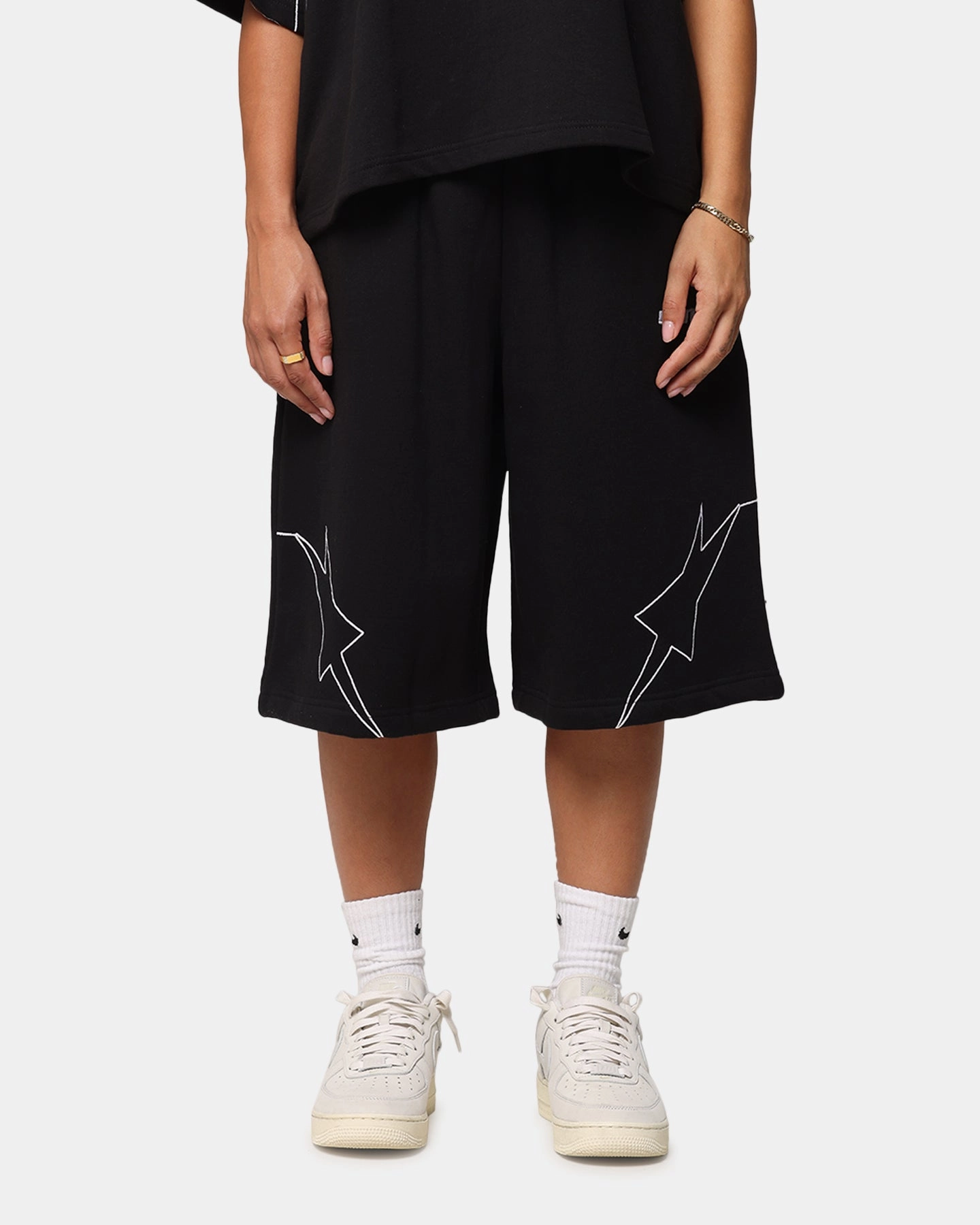 Loiter Dark Performance Fleece Shorts Black Eco Friendly Dye