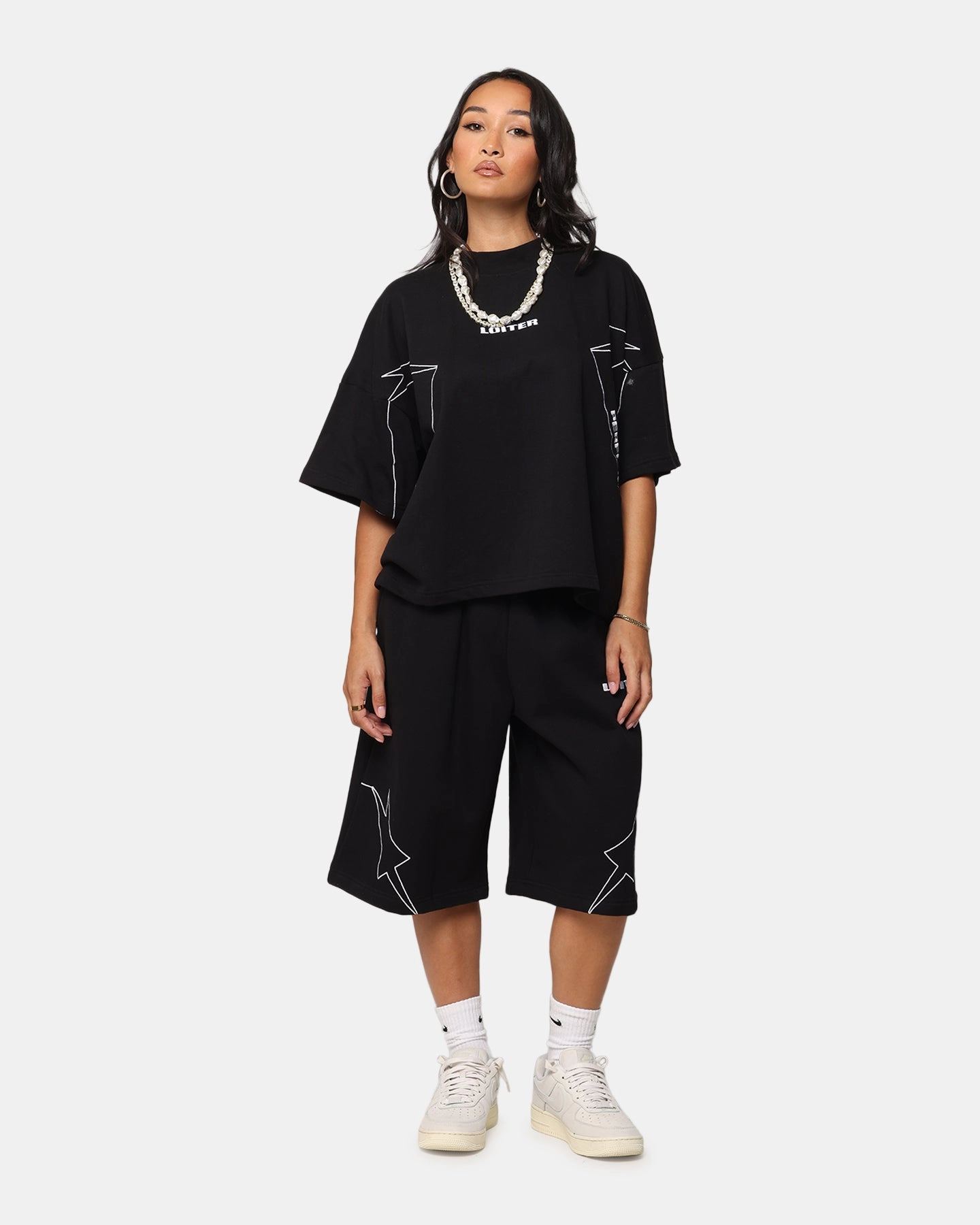 Loiter Dark Performance Fleece Shorts Black Sports Wear