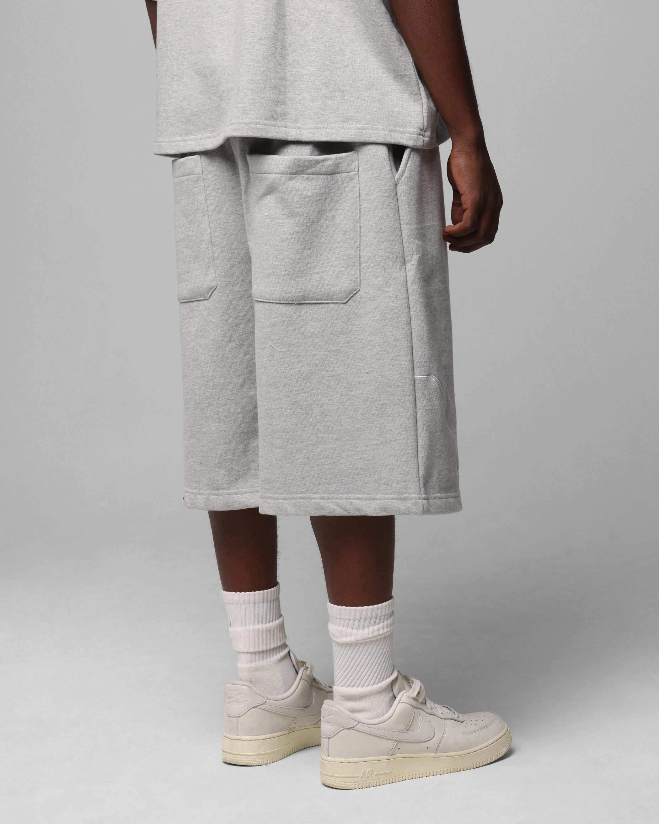 Loiter Dark Performance Fleece Shorts Grey WindResistantWeave