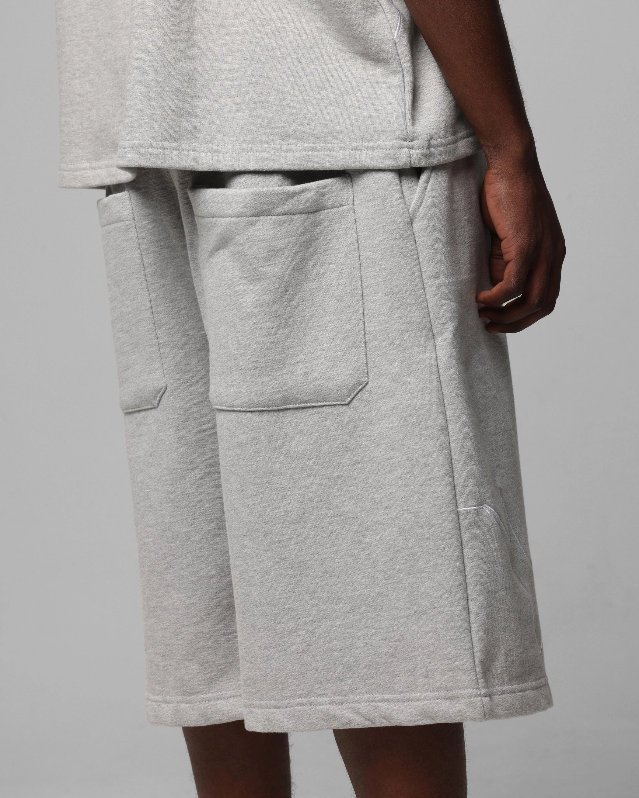 RecycledPolyester Outdoor Apparel Loiter Dark Performance Fleece Shorts Grey