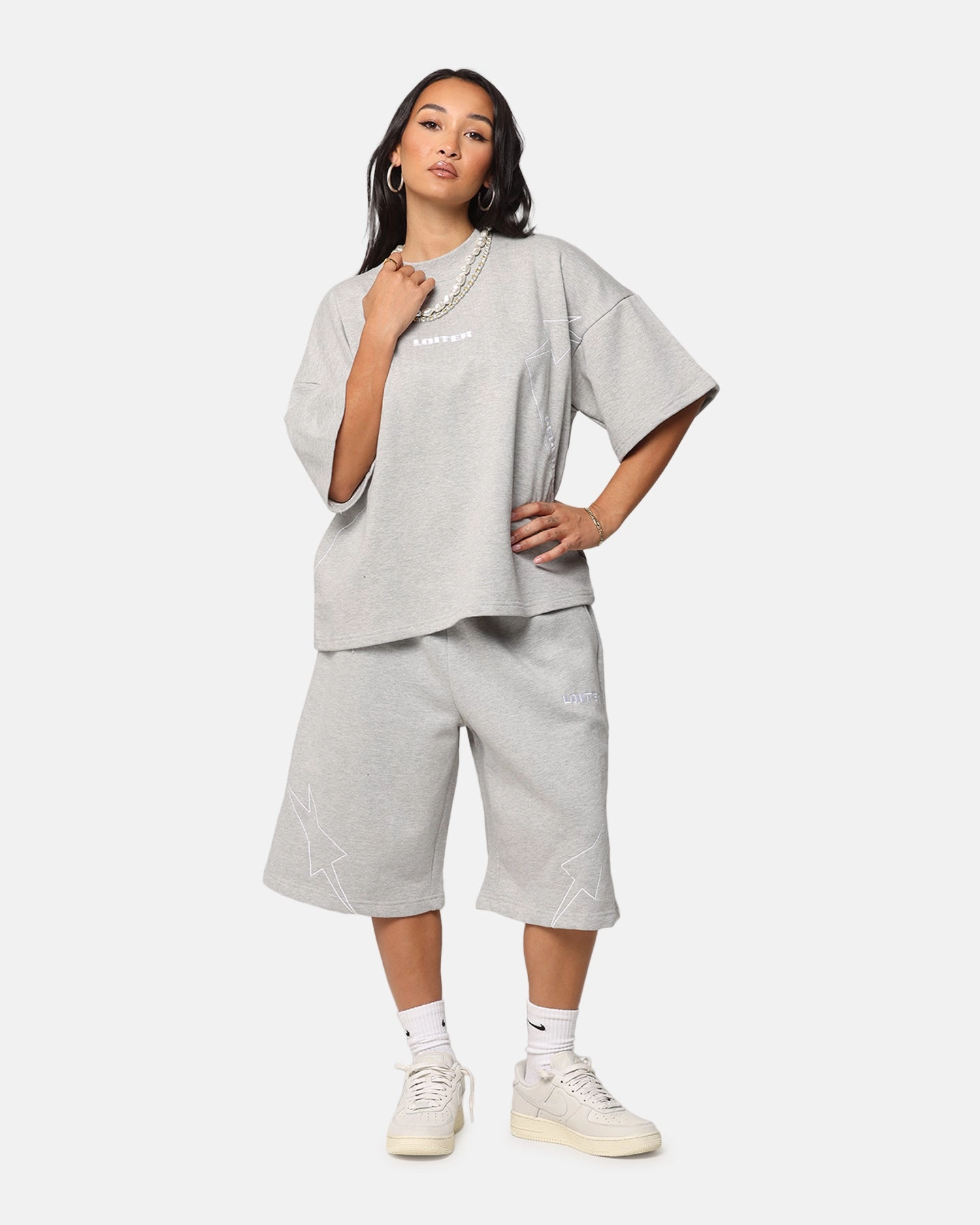 Loiter Dark Performance Fleece Shorts Grey Moisture Wicking Fabric