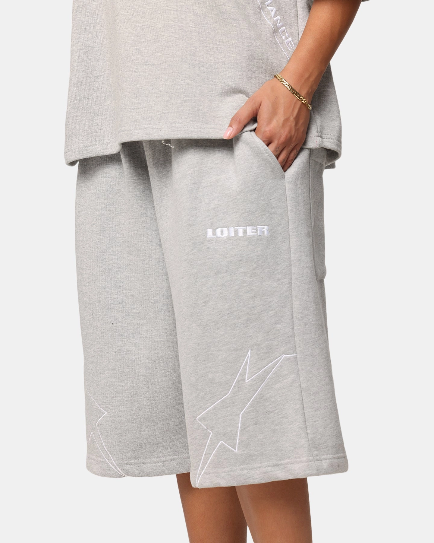 Budget - friendly fitness industry Loiter Dark Performance Fleece Shorts Grey