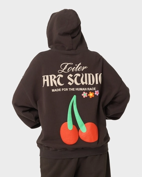 Loiter Dexterity Hoodie Charcoal bar Elegant