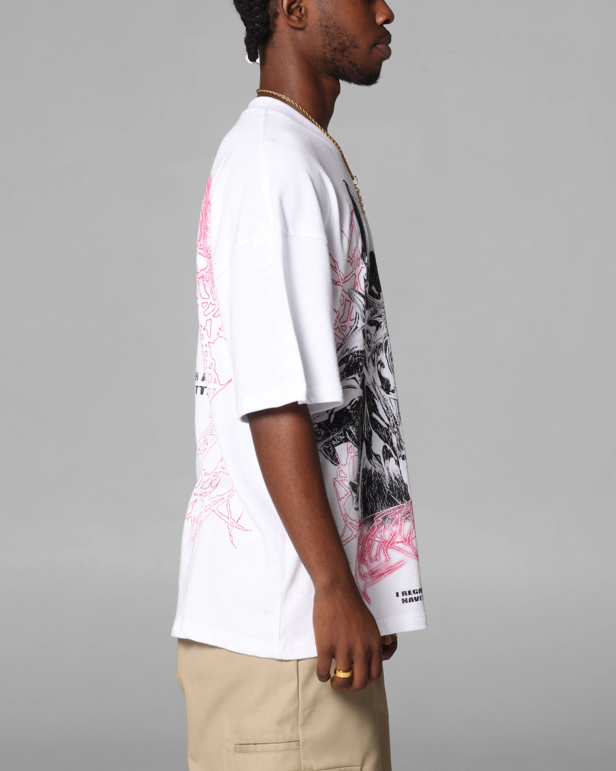 Cool Layering Loiter Dog Pound Vintage T-Shirt White