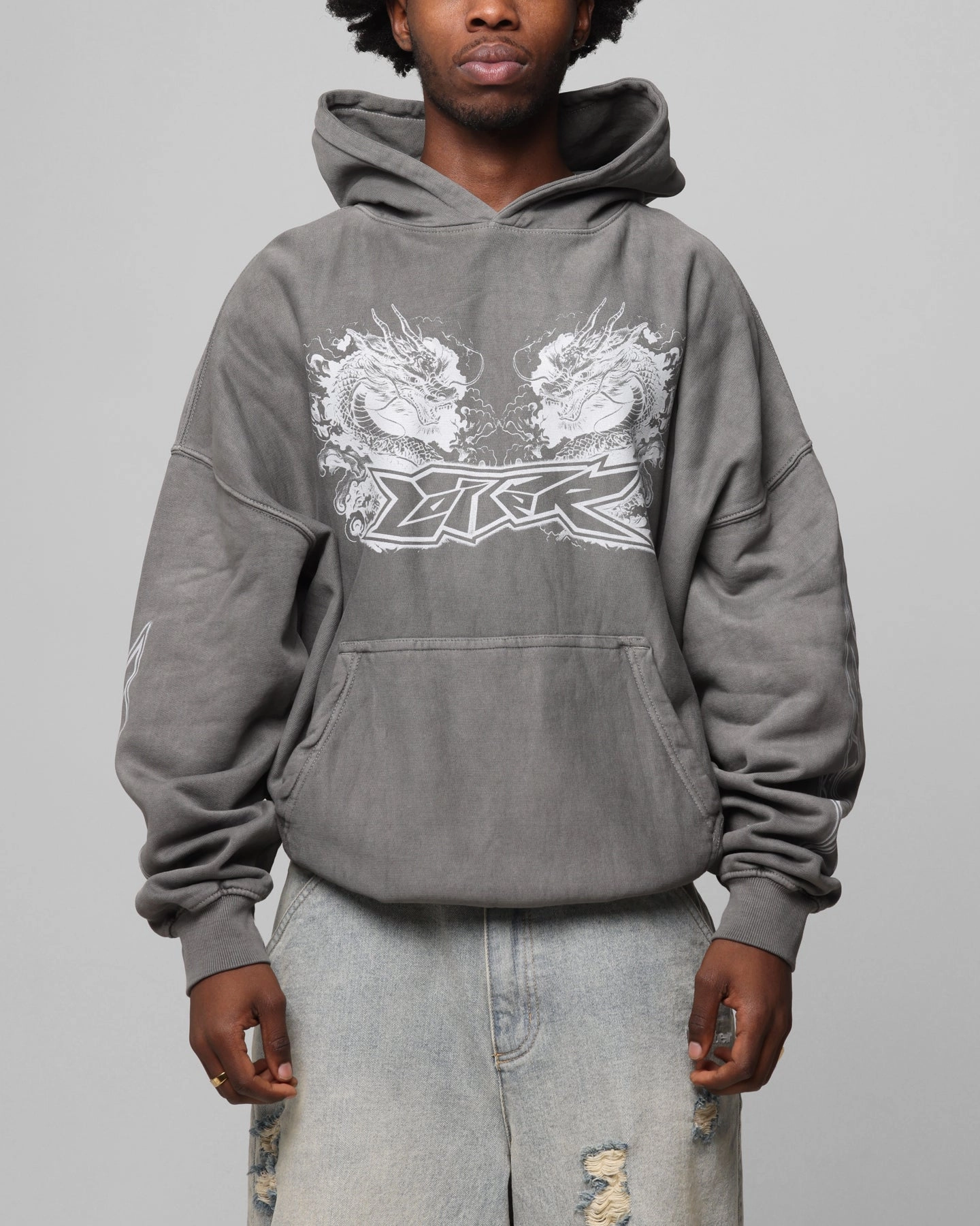 Everyday Comfort Loiter Draco Born Hoodie Washed Charcoal