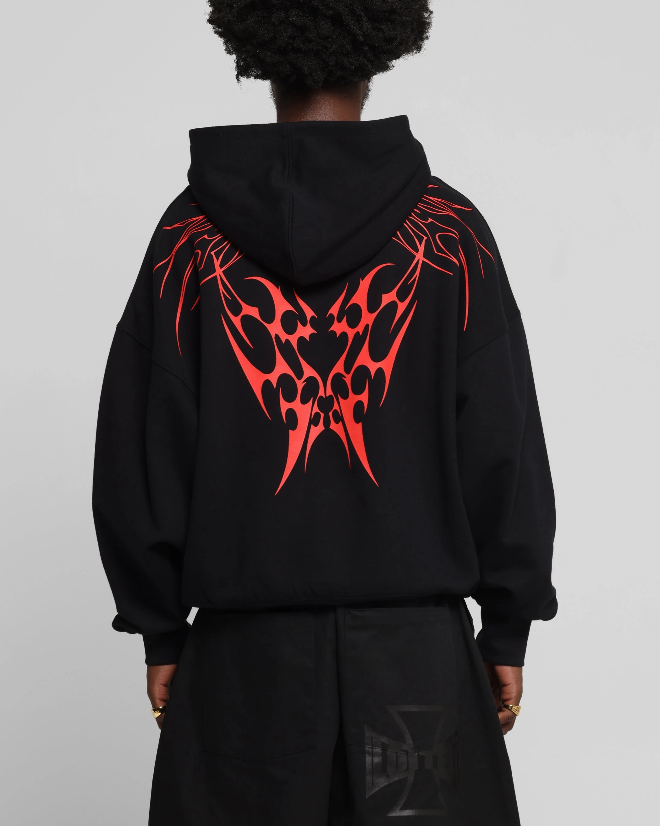 Durable Zipper Loiter Draco Hoodie Black