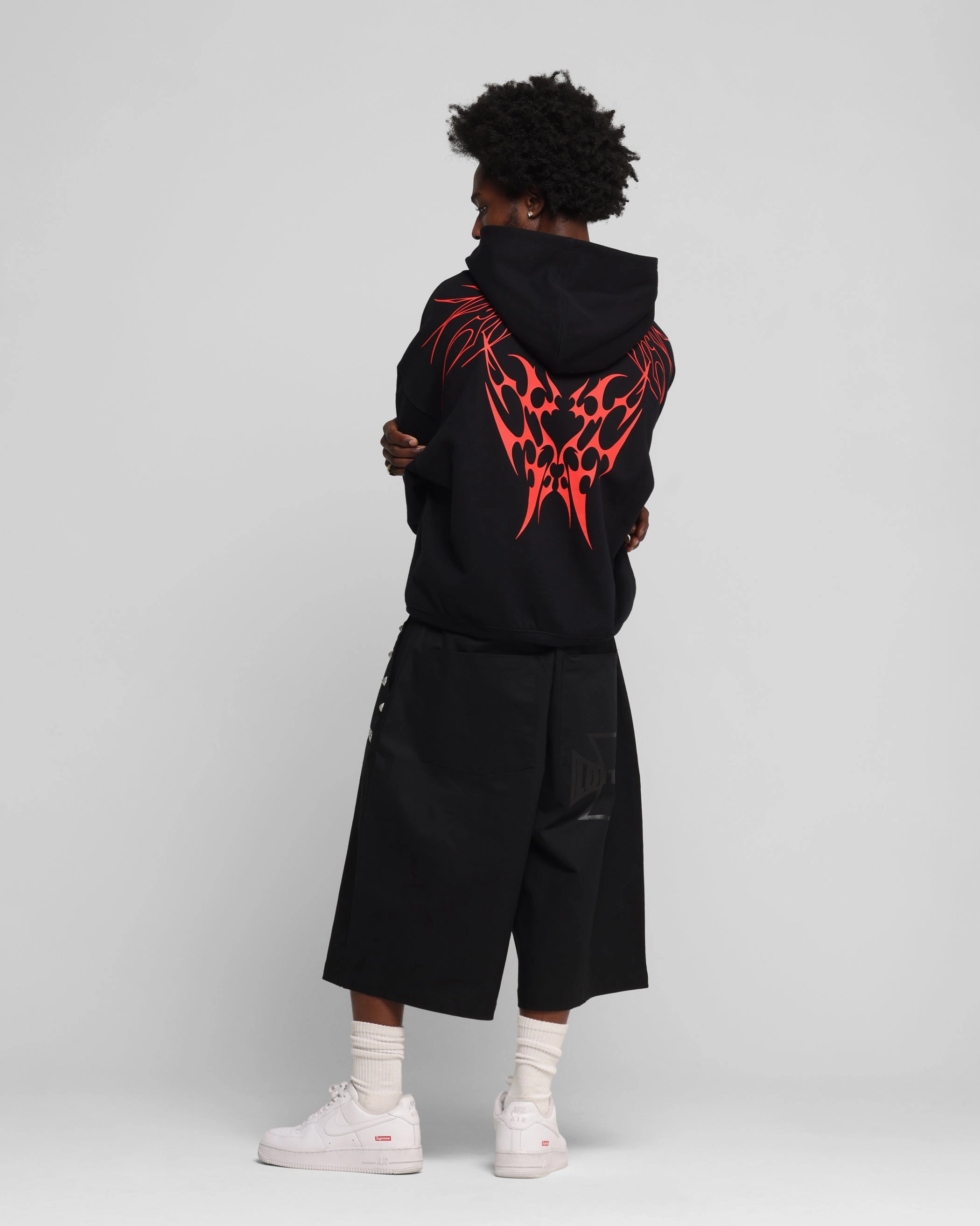 Loiter Draco Hoodie Black Sugar glider like Relaxed Silhouette