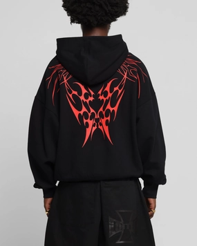 Durable Zipper Loiter Draco Hoodie Black