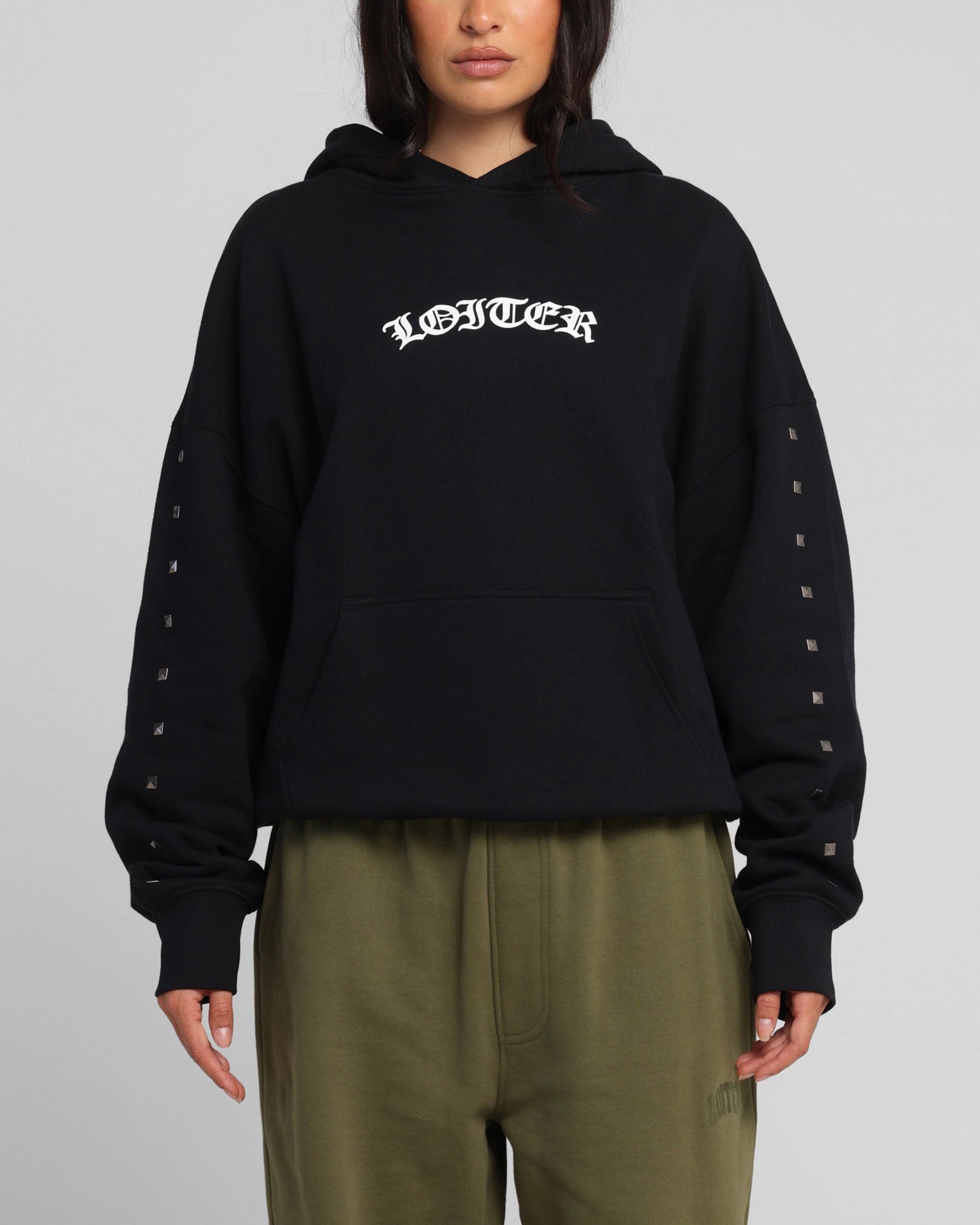 Loiter Draco Hoodie Black Layered Look