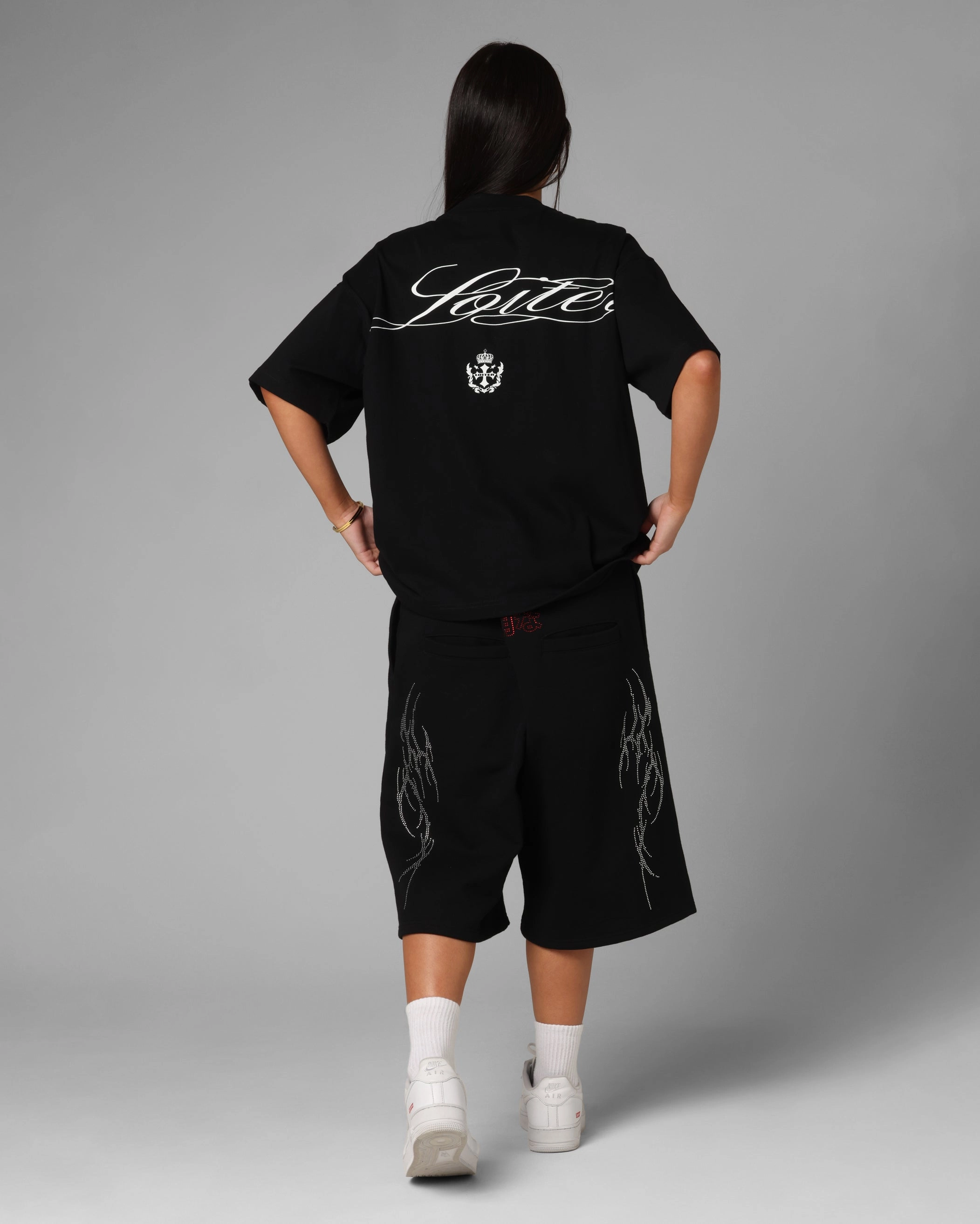 Active Comfort Style Loiter Drop Out Vintage T-Shirt Black