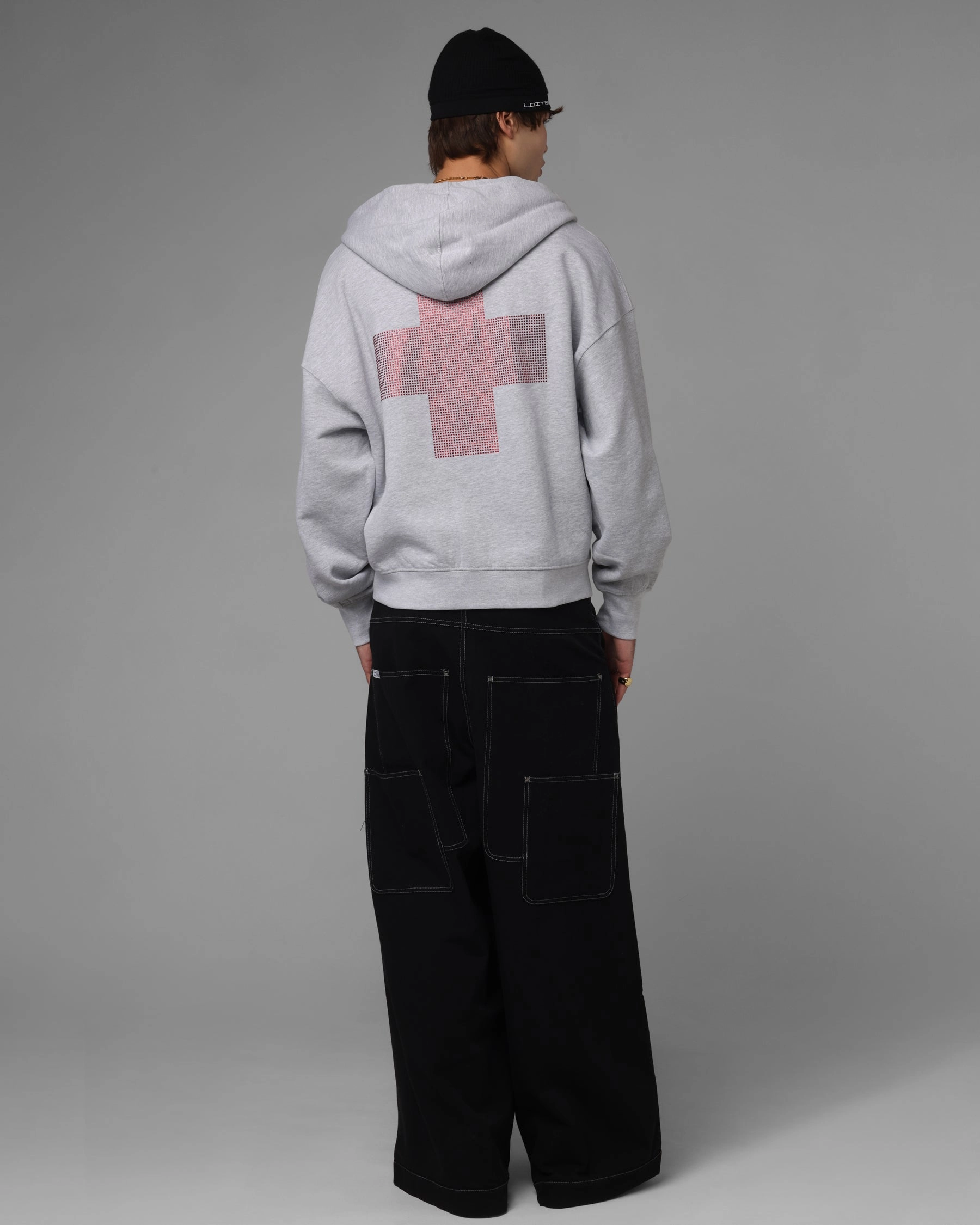 Loiter Drop Out Zip Hoodie Grey Summer