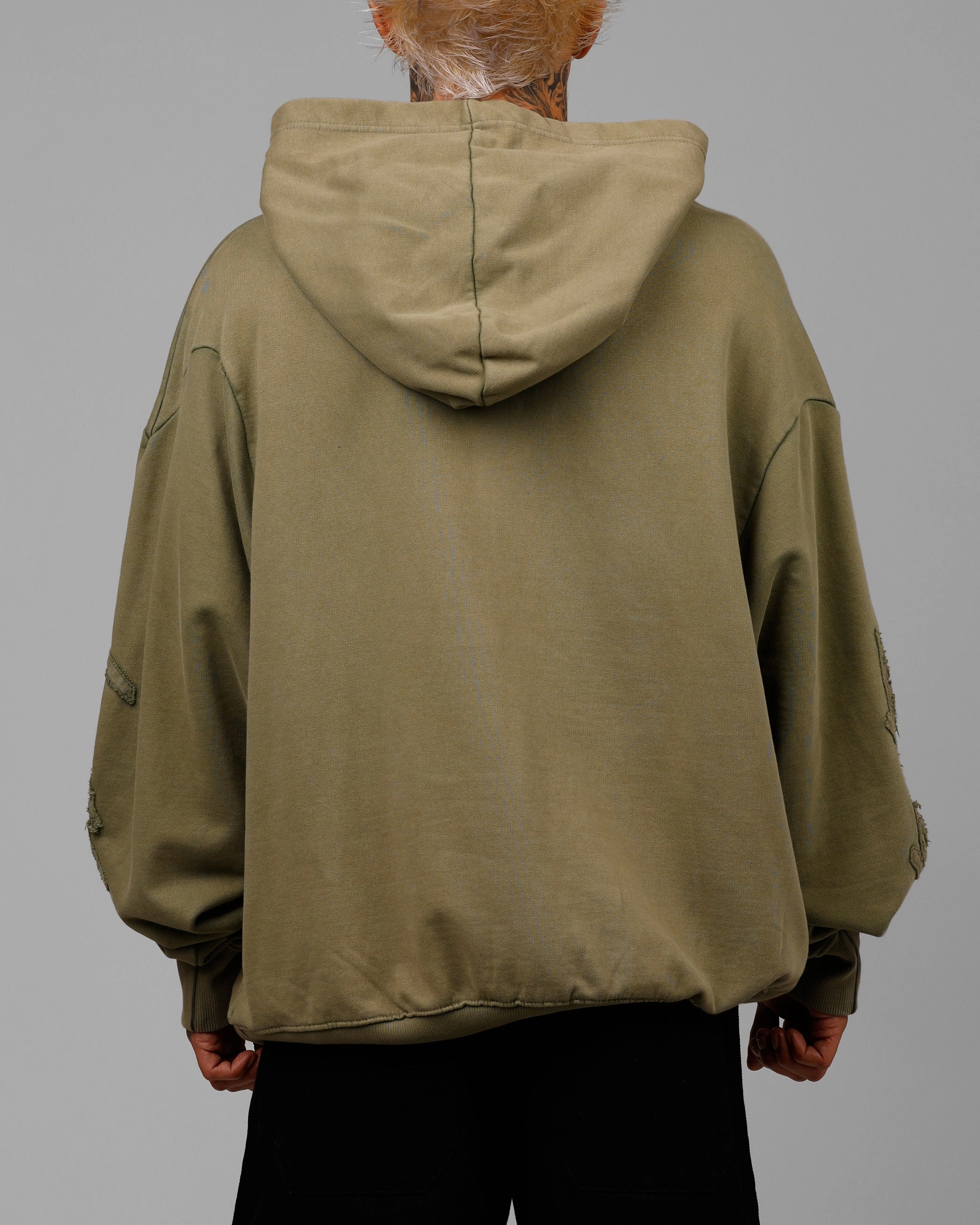 Layered Loiter Dune Hoodie Khaki Green