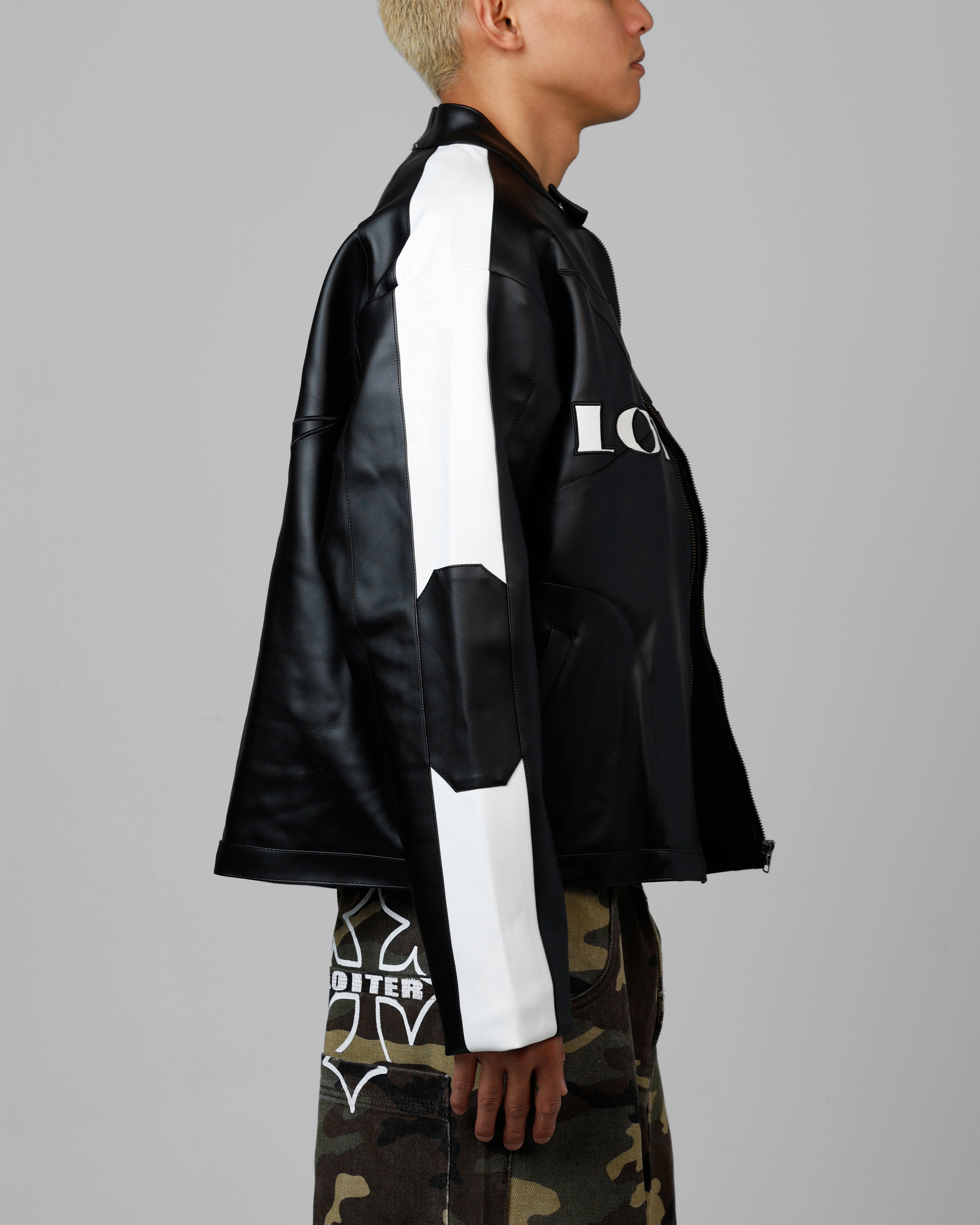 morning Loiter Engine Vegan Leather Jacket Black