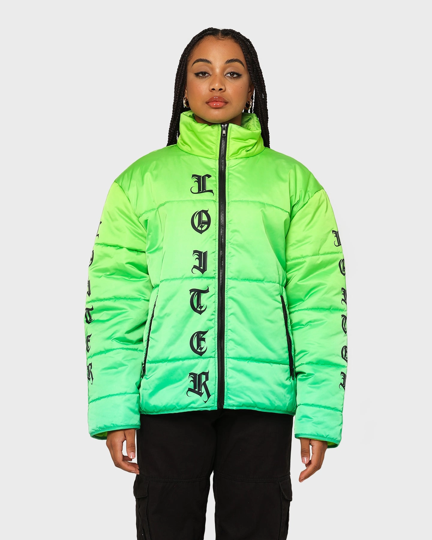 Loiter Eternal Puffer Jacket Neon Green Time Flexible Layering