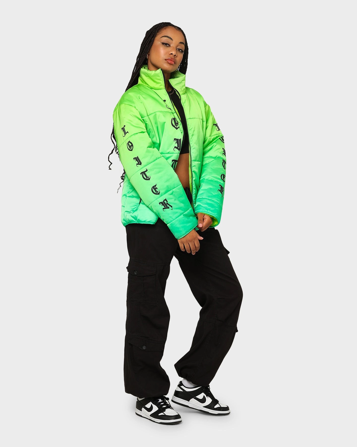 Loiter Eternal Puffer Jacket Neon Green Gravity Defying Weight State