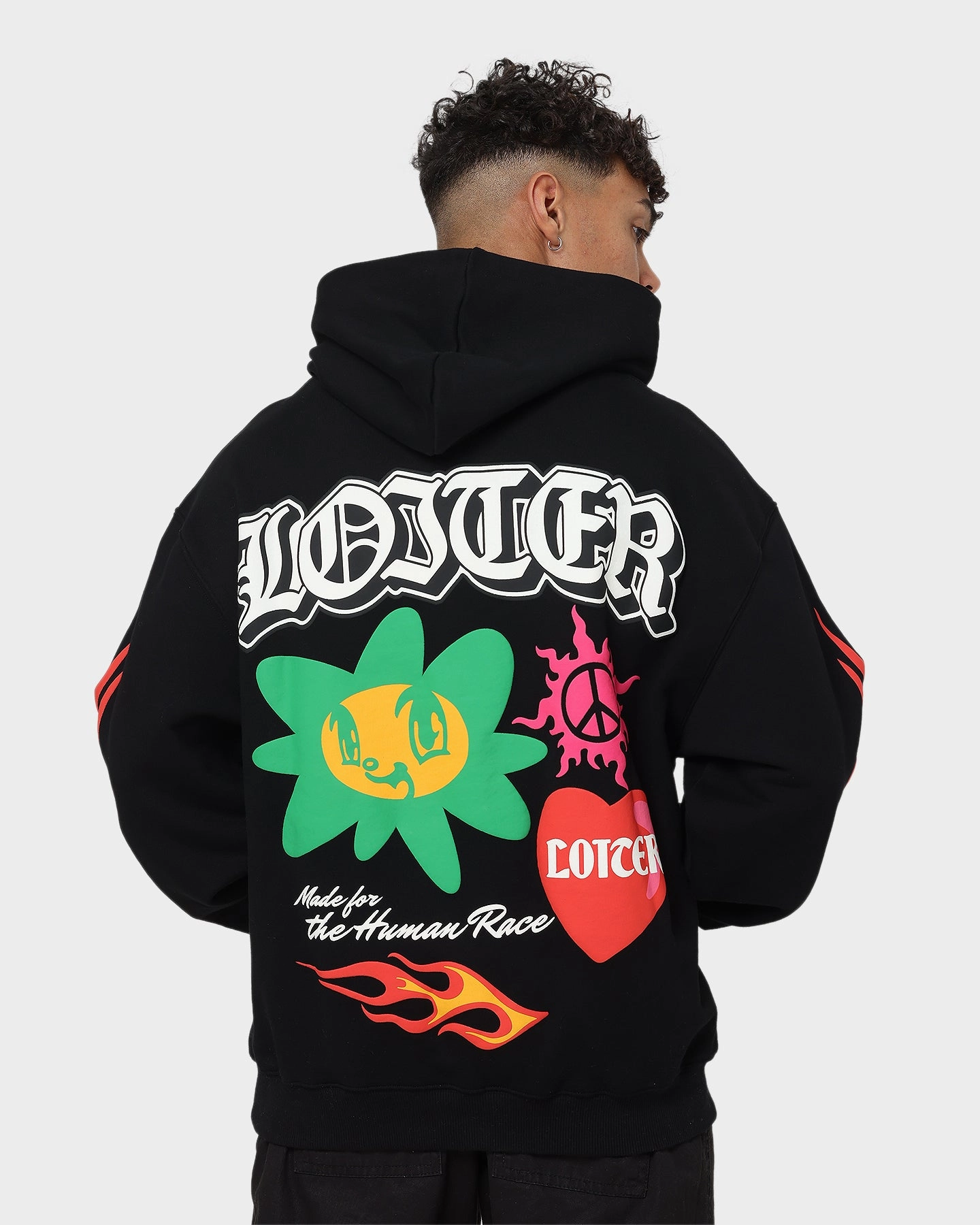 Loiter Euphoric Hoodie Black Patched