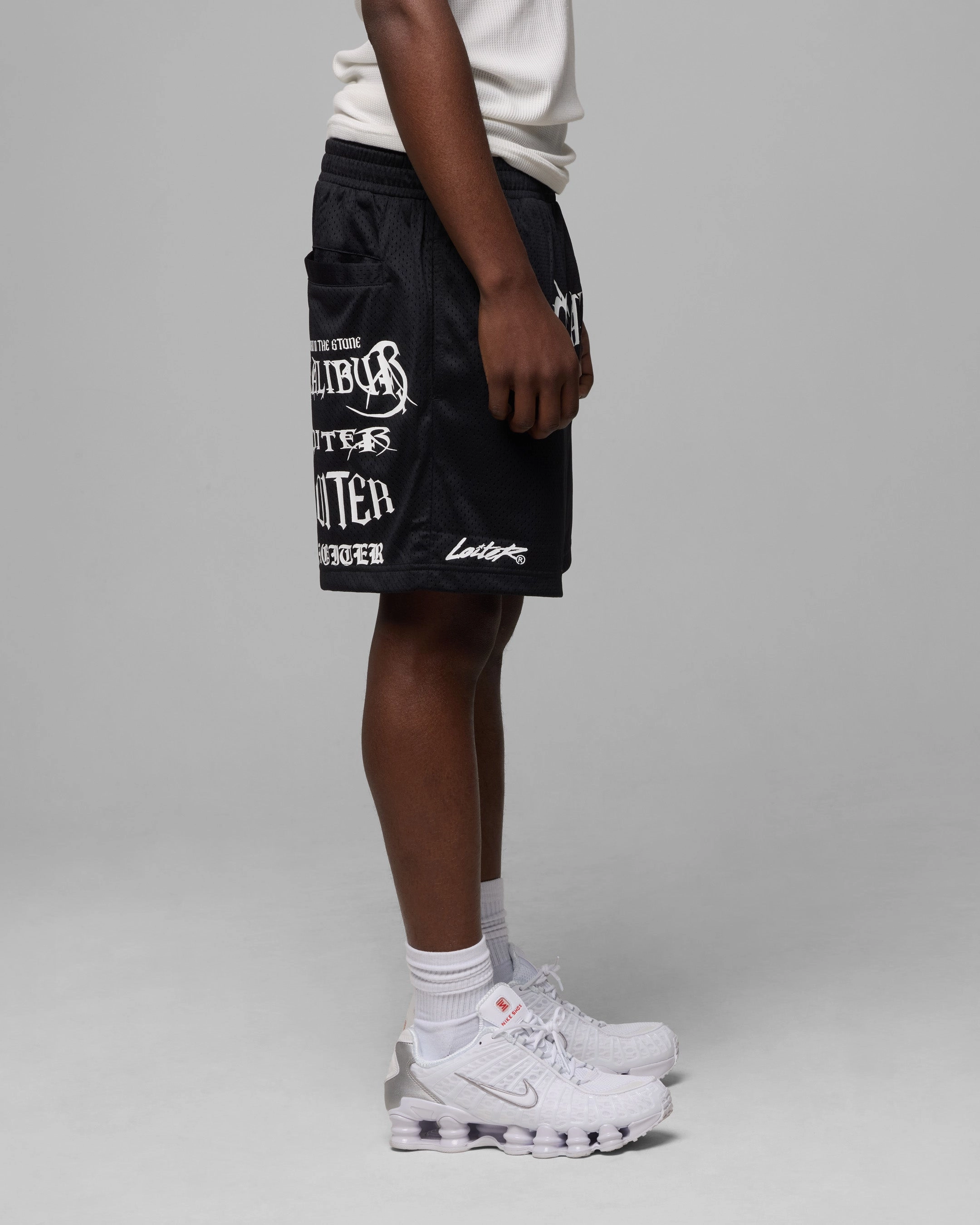 Sporty Edge Loiter Excalibur Mesh Shorts Black