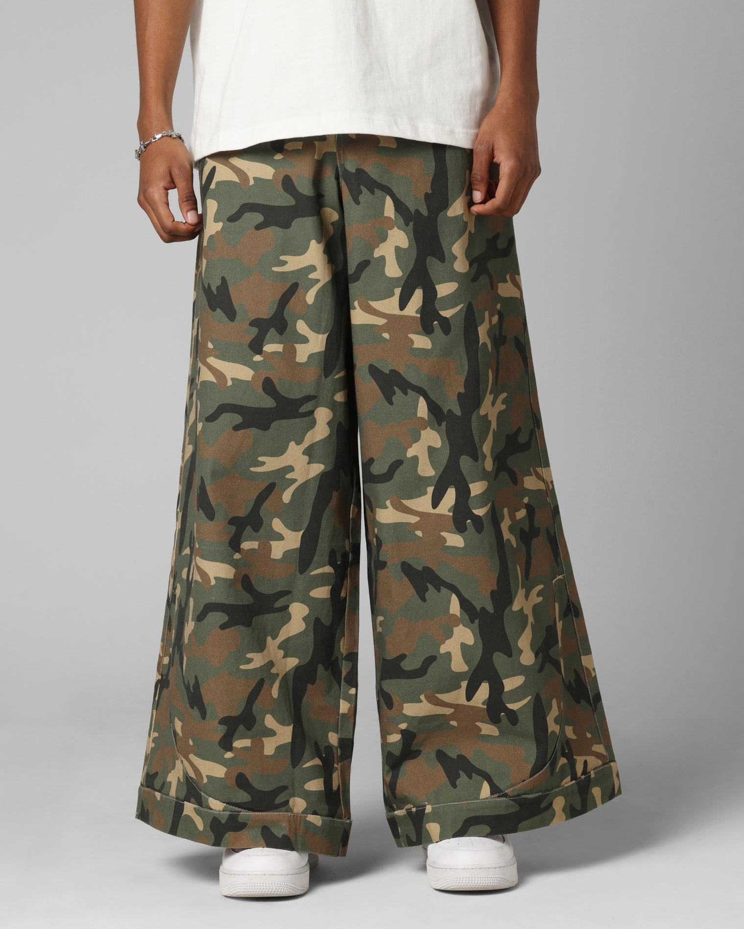 Loiter F-22 Raver Jeans Woodland Camo Eco Friendly Dye AdjustableWaistband