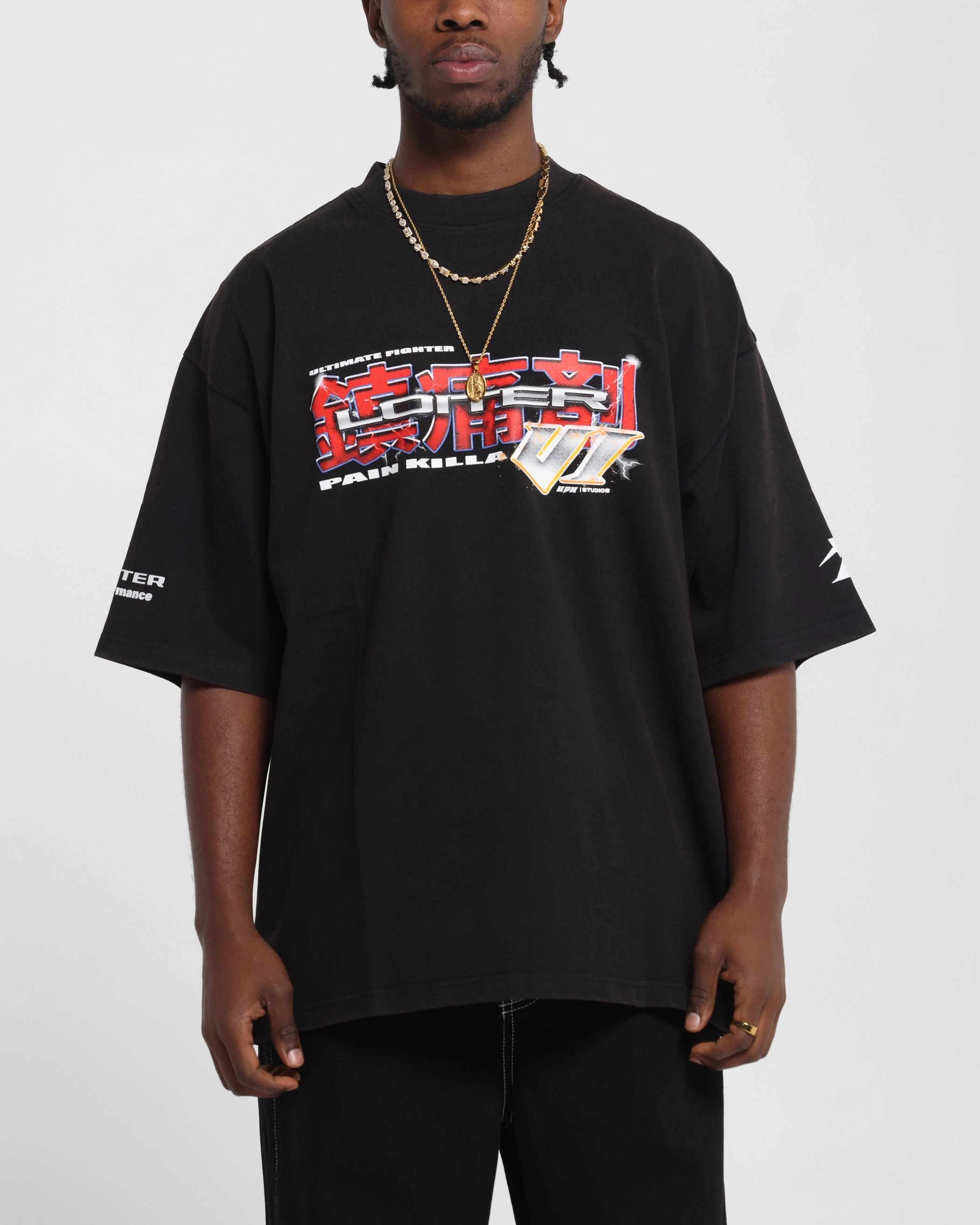 Animal print wildness Loiter Fighter Vintage T-Shirt Vintage Black