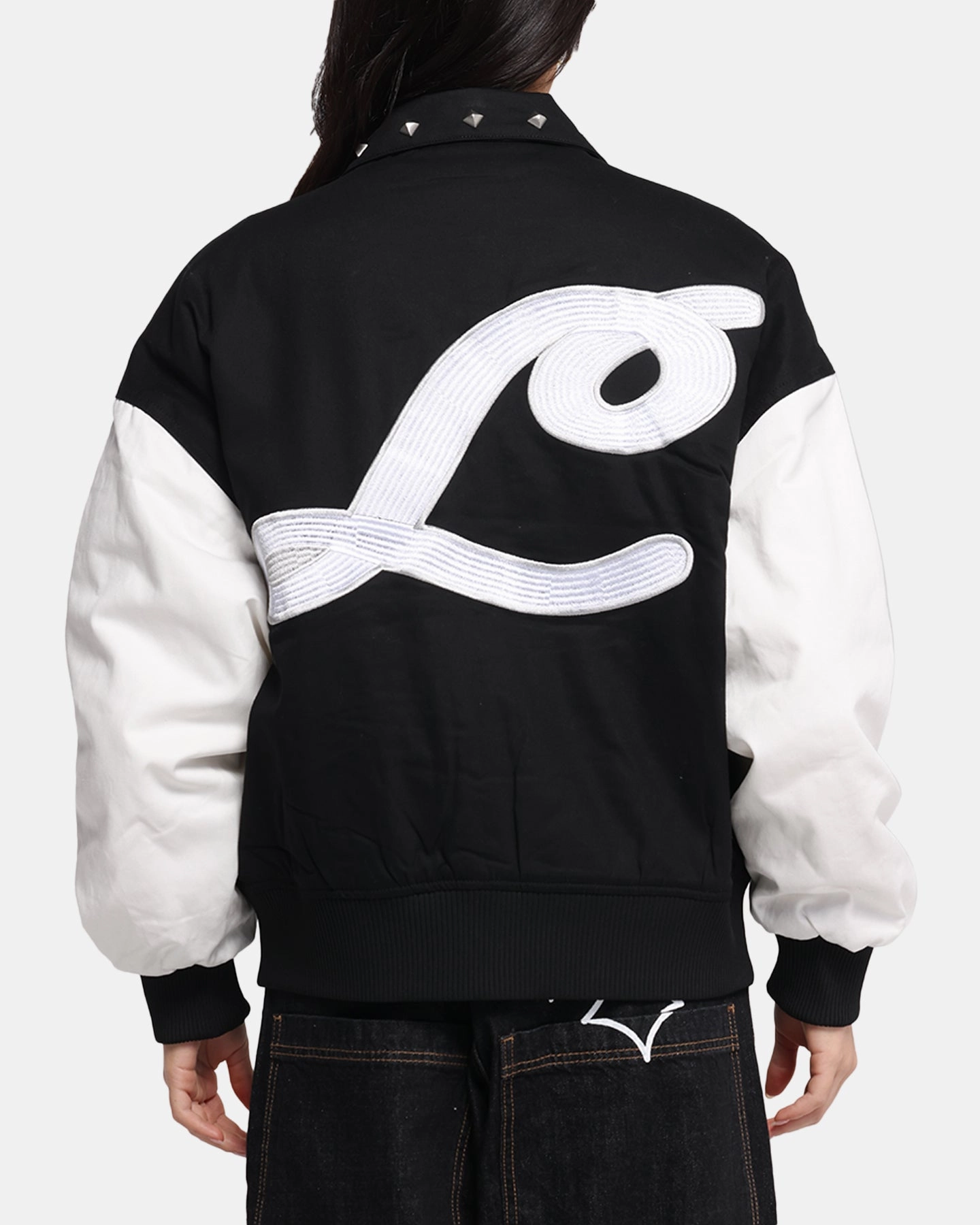 Gift Loiter Frontier Varsity Jacket Black/Off White