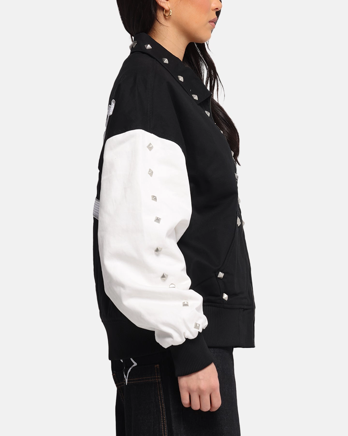 Loiter Frontier Varsity Jacket Black/Off White gardeners