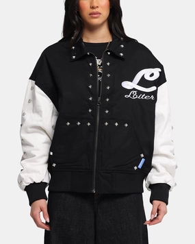 Indoor Multi Seasonal Loiter Frontier Varsity Jacket Black/Off White