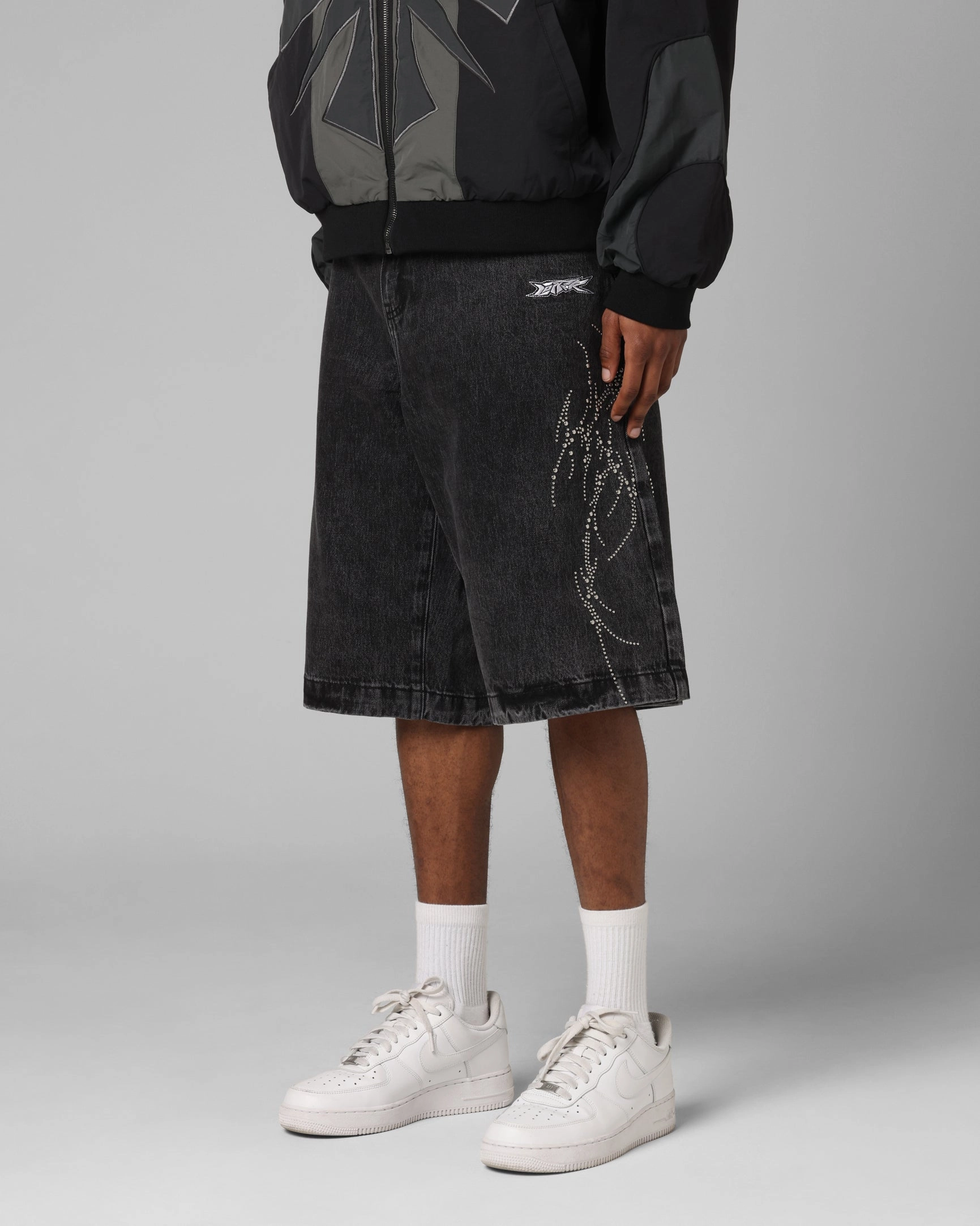 Loiter Goth Clique Jorts Black Effortless Comfort Socks