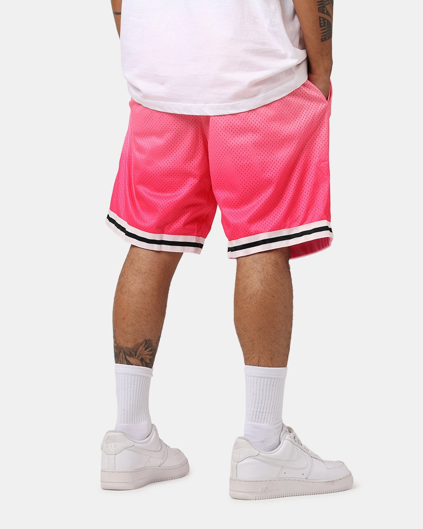 Loiter Gradient Basketball Shorts Pink Nylon Material