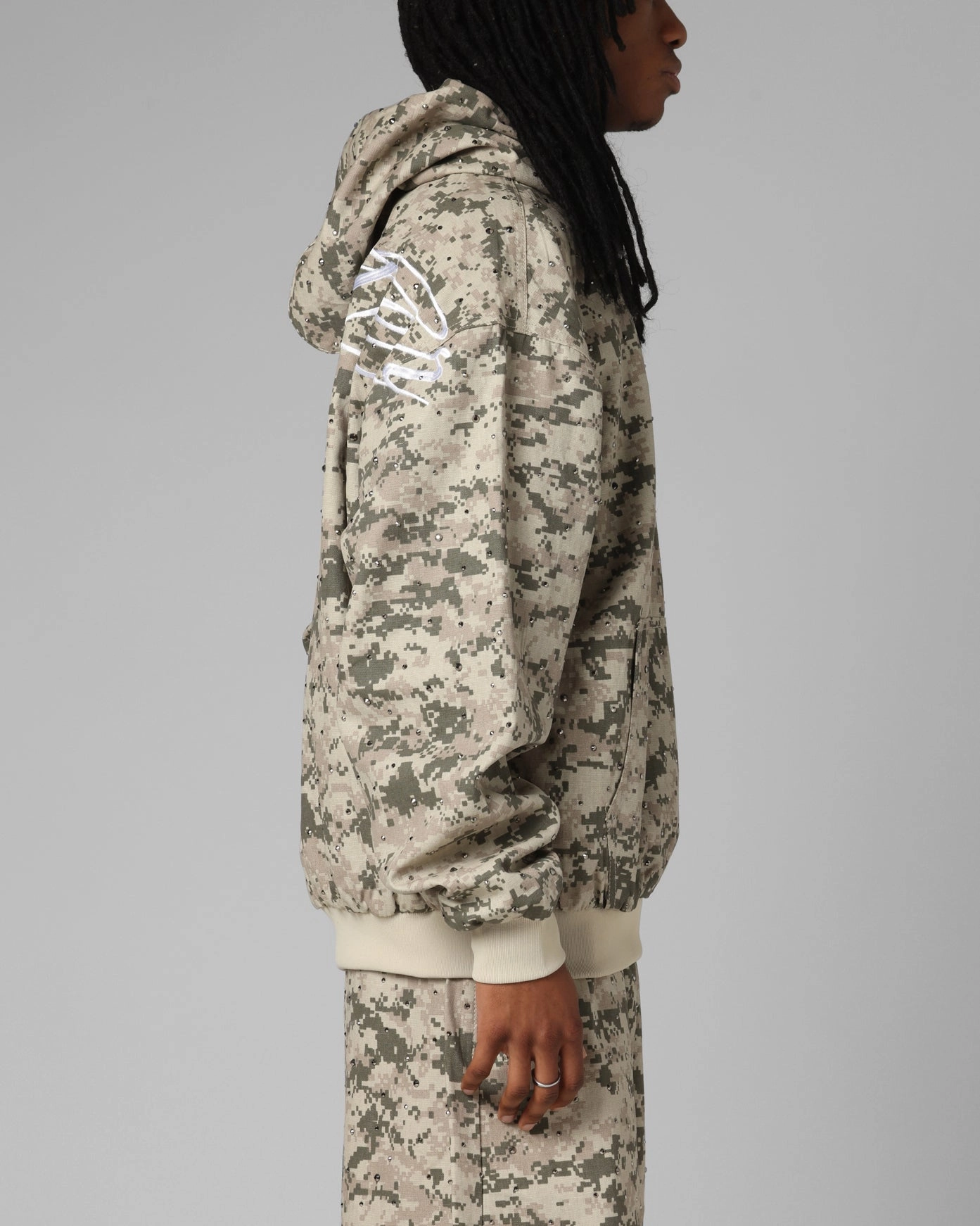 Customizable Loiter Hail Storm Premium Hoodie Digi Camo