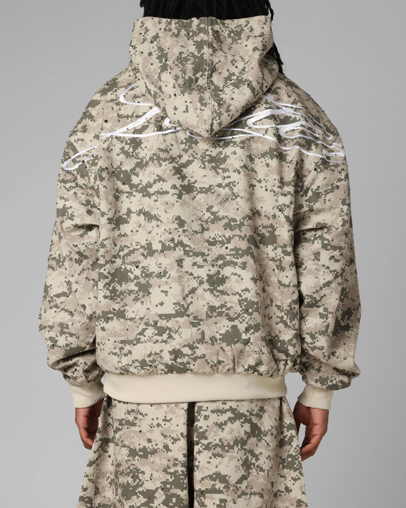 half zip Loiter Hail Storm Premium Hoodie Digi Camo