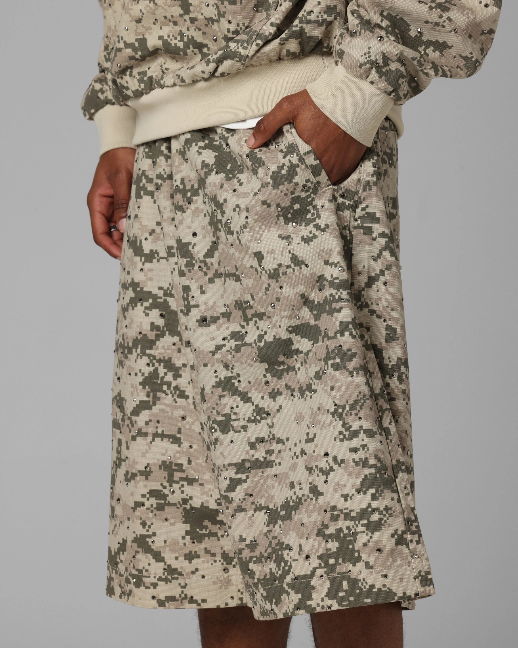 Loiter Hail Storm Shorts Digi Camo Athletic Look Clean Stretch