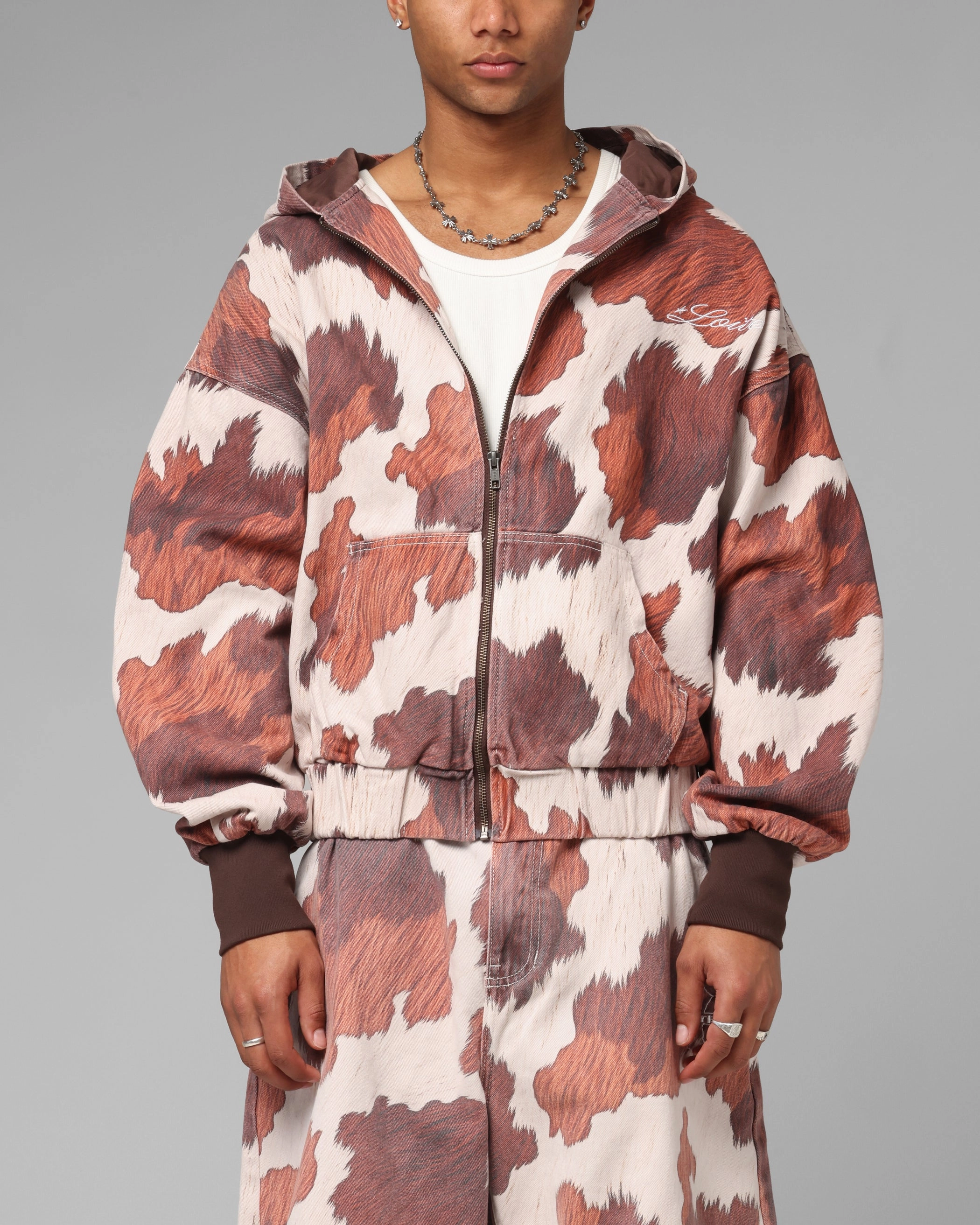 Beauty Loiter Hide Zip Jacket Cowhide