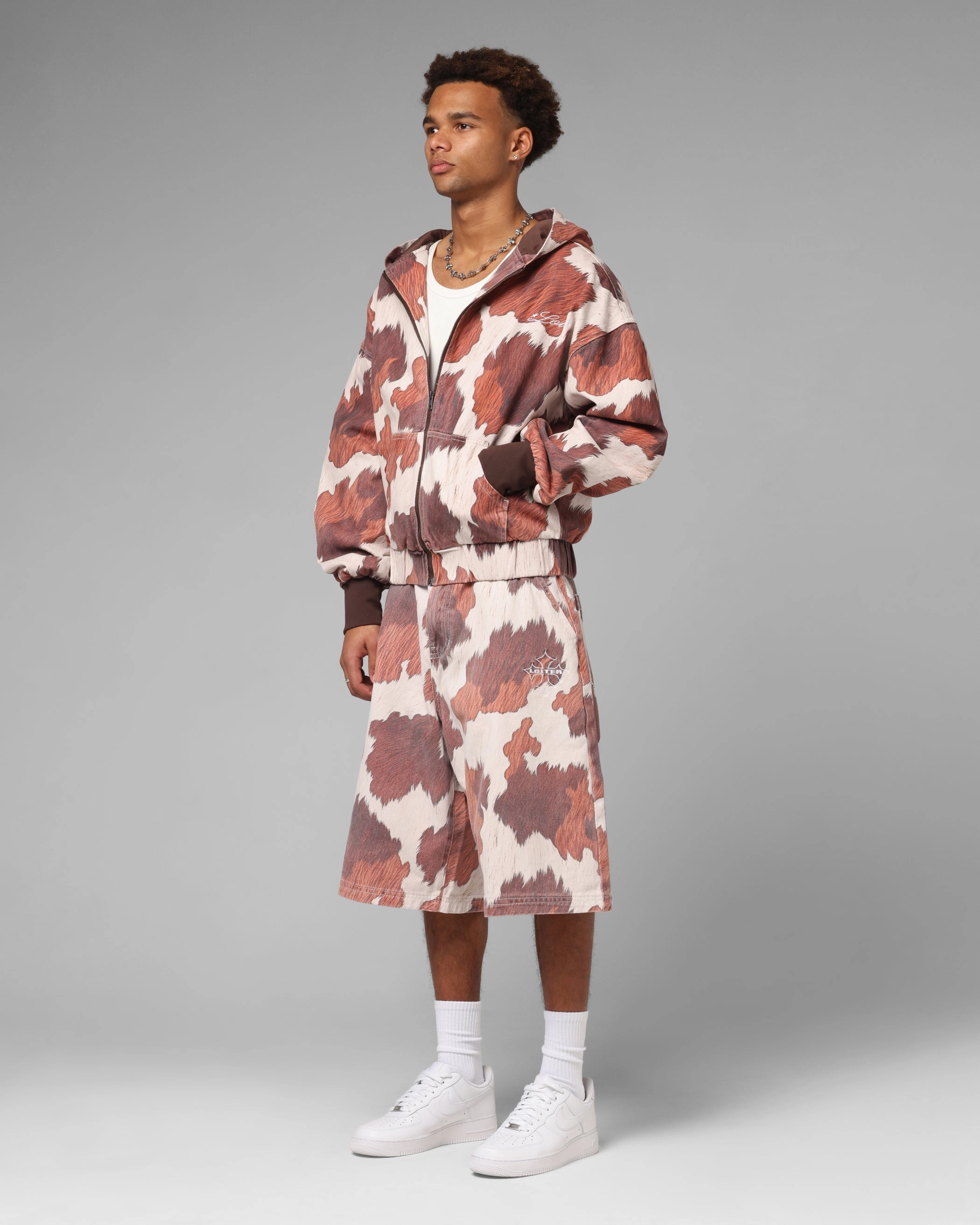 Fearlessness Non Bulky Design Loiter Hide Zip Jacket Cowhide