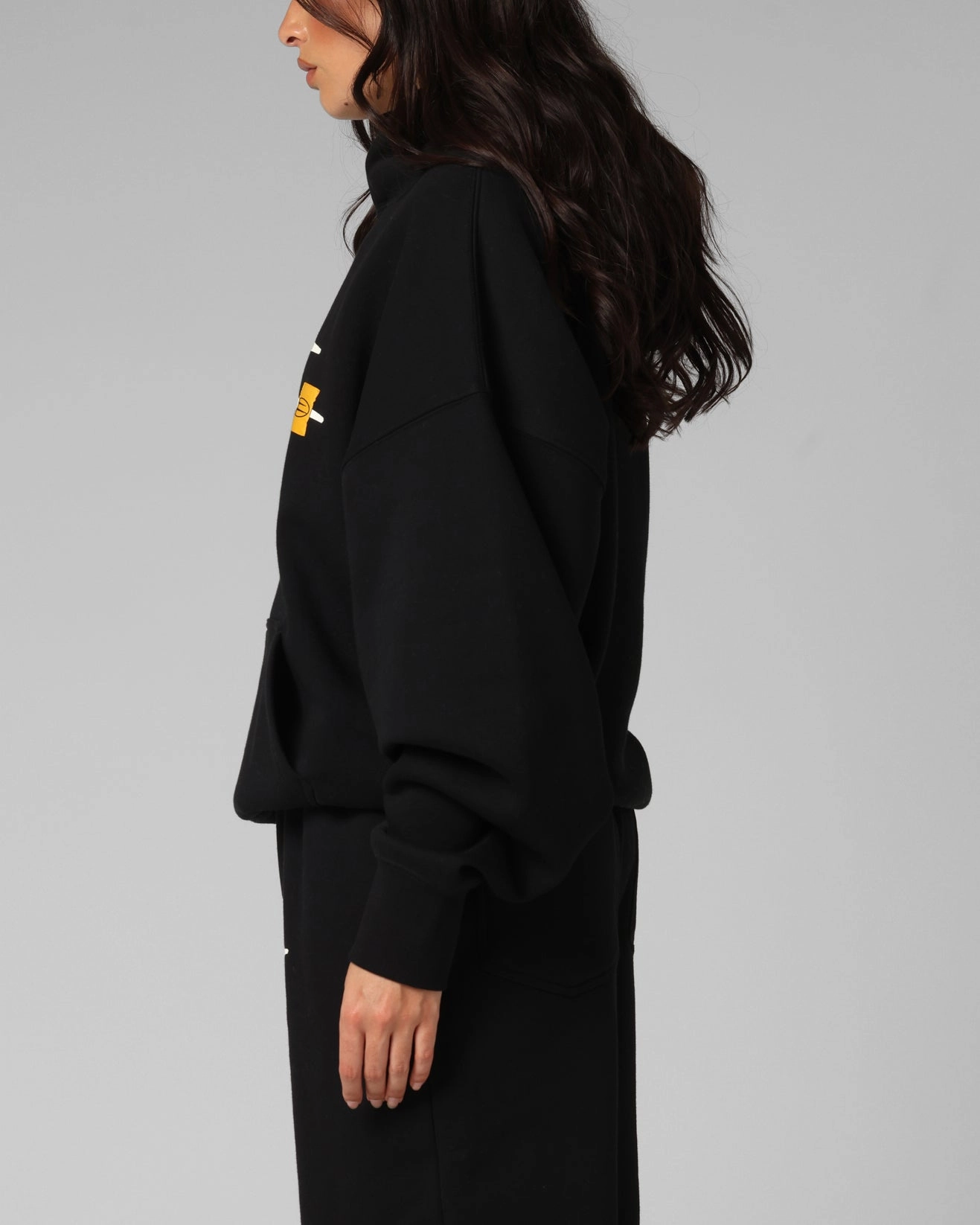 Fitness Loiter Hybrid Premium Hoodie Black